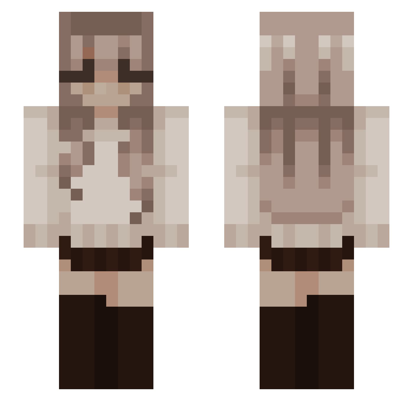 AussieMayo Minecraft skin, front and back view
