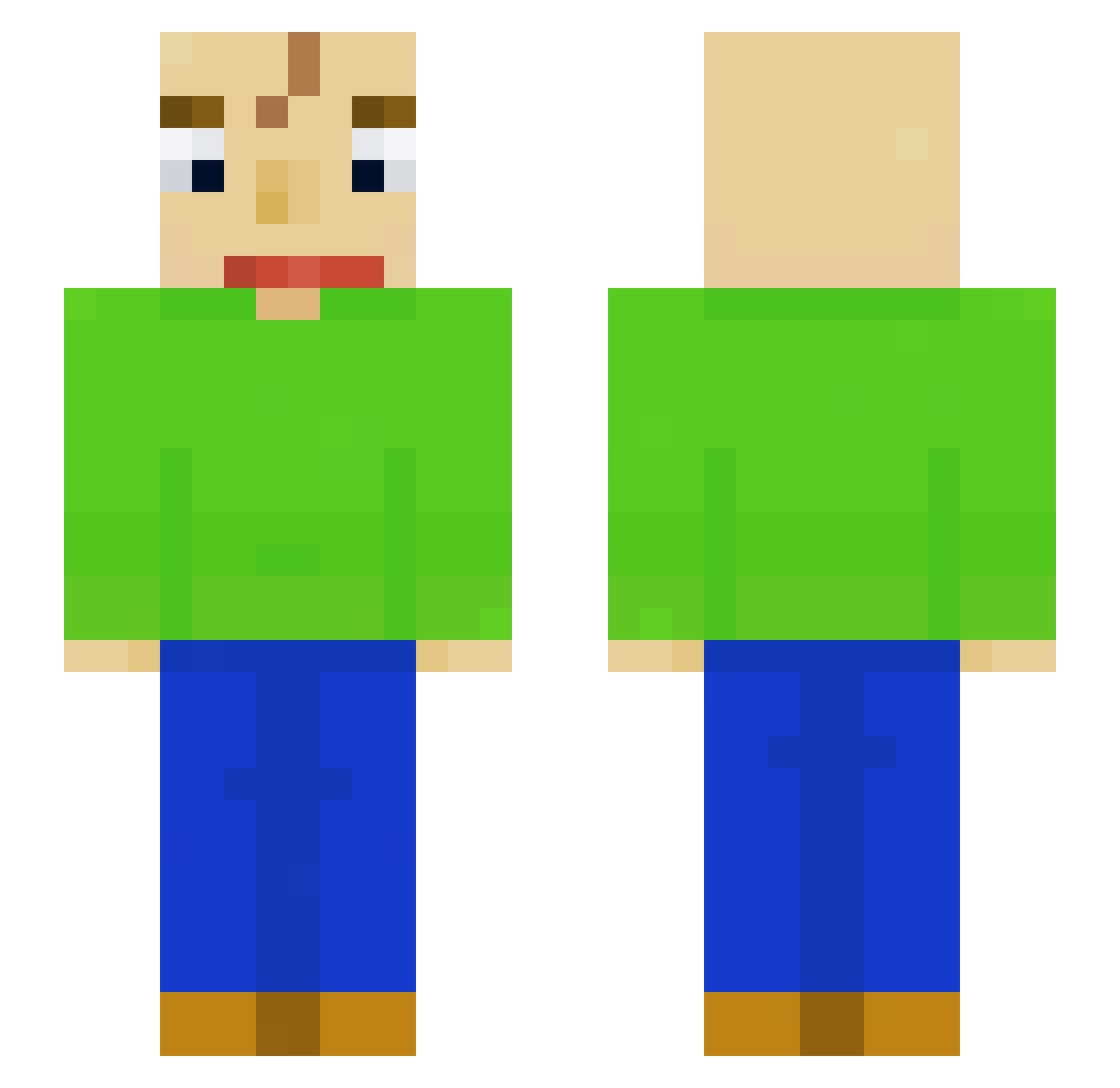Grendgragfrelo Minecraft skin, front and back view