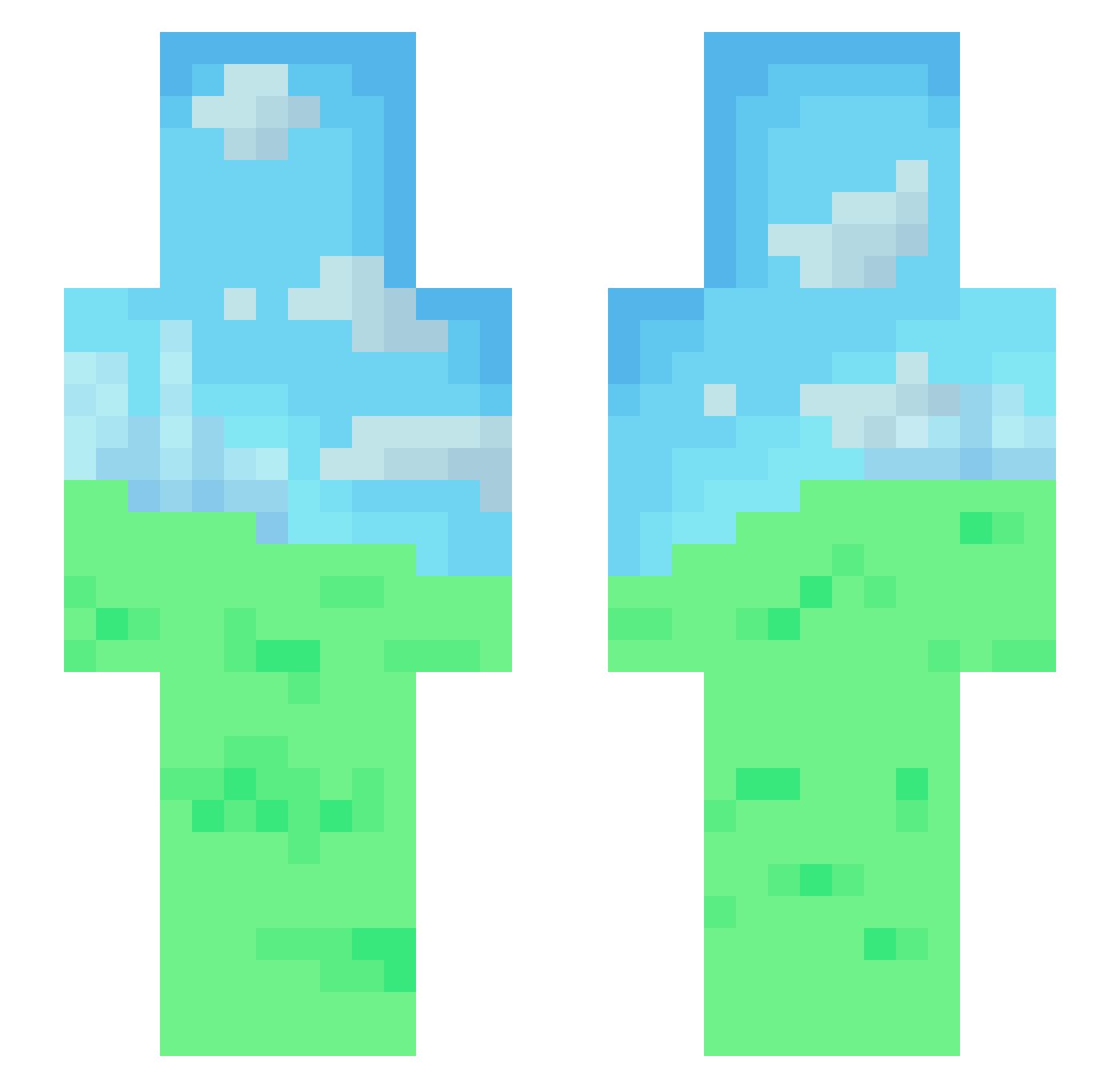 Tarekrulez Minecraft skin, front and back view