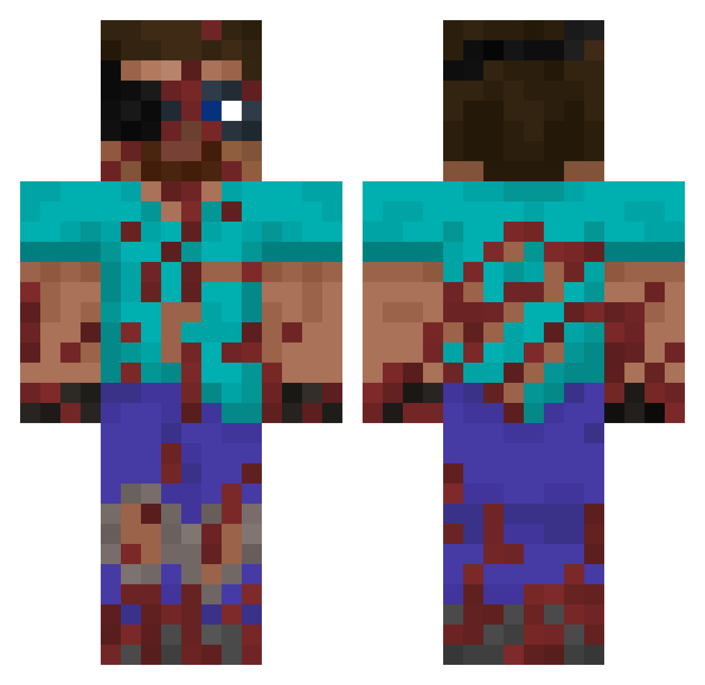 shibainubon_ Minecraft skin, front and back view