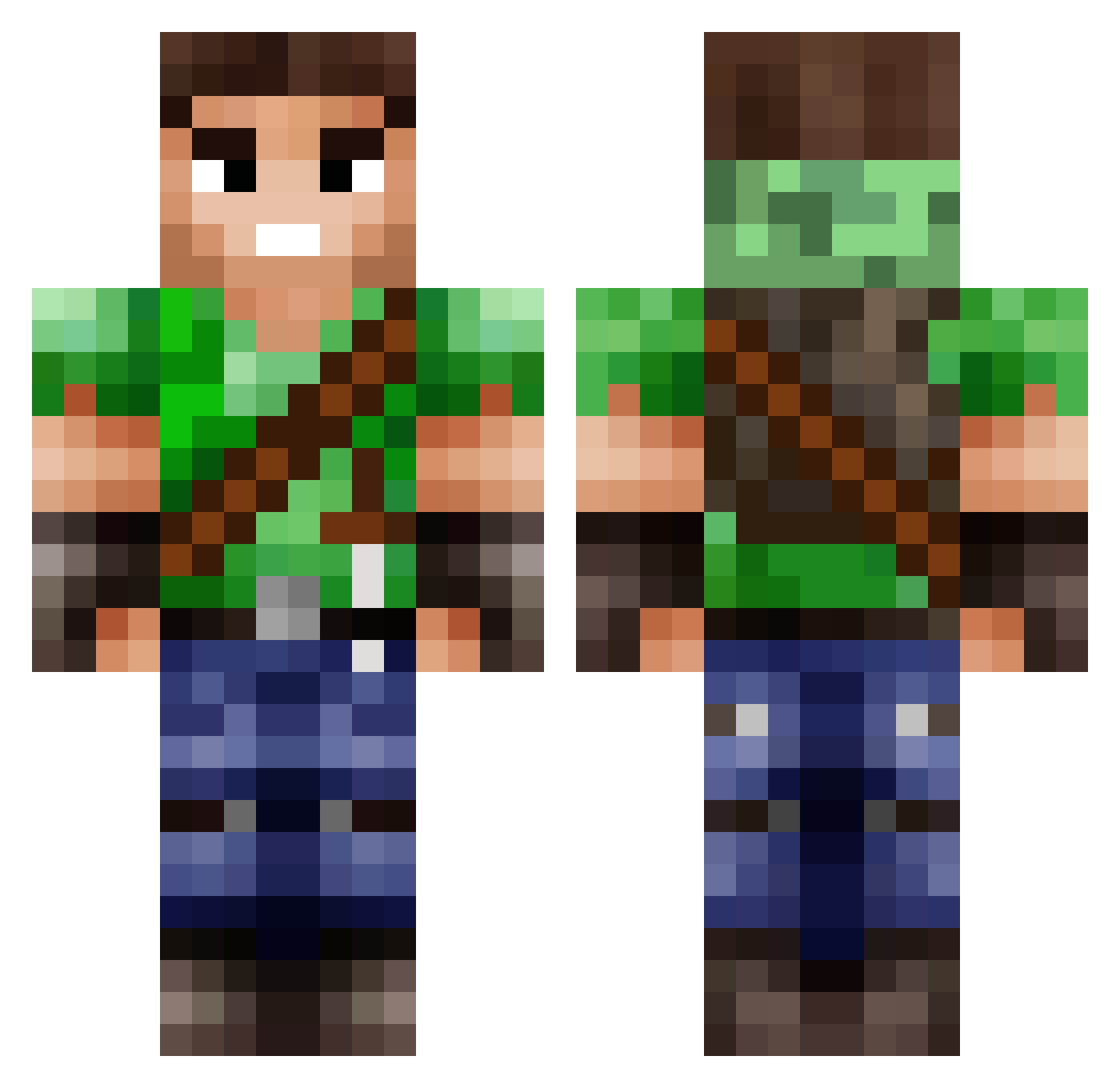 Xarzi_PL Minecraft skin, front and back view