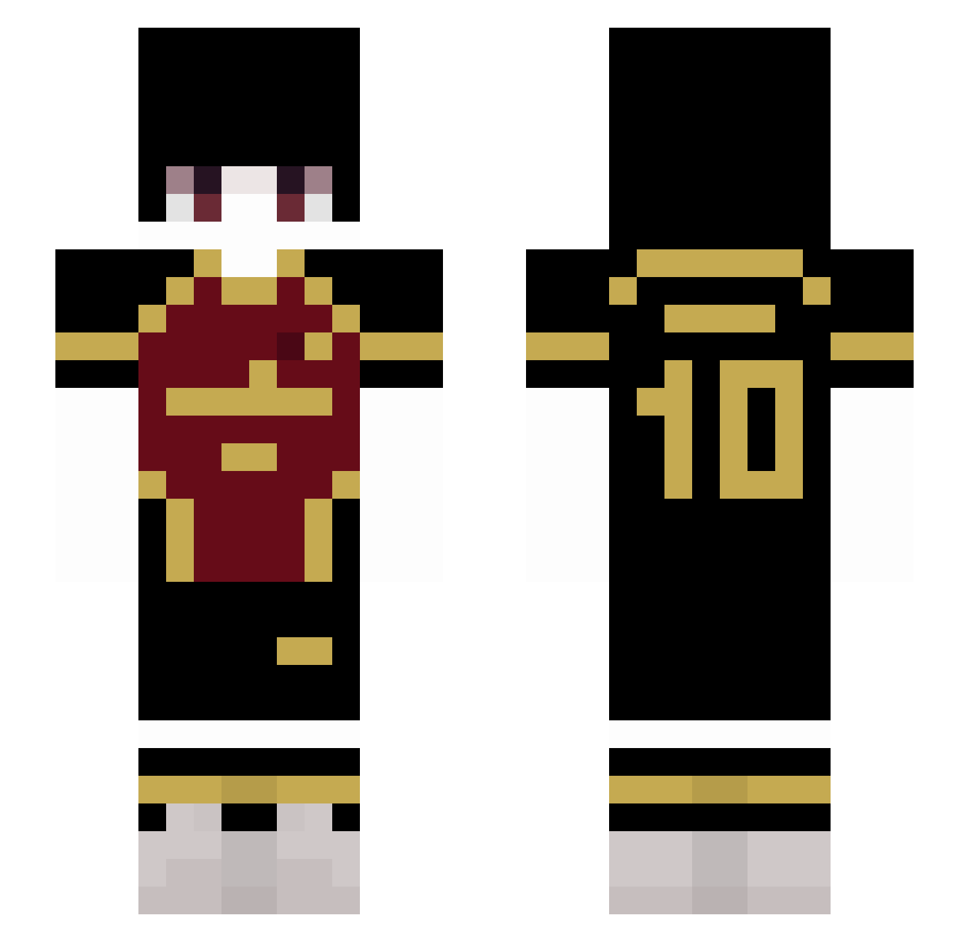 Monopolo666 Minecraft skin, front and back view
