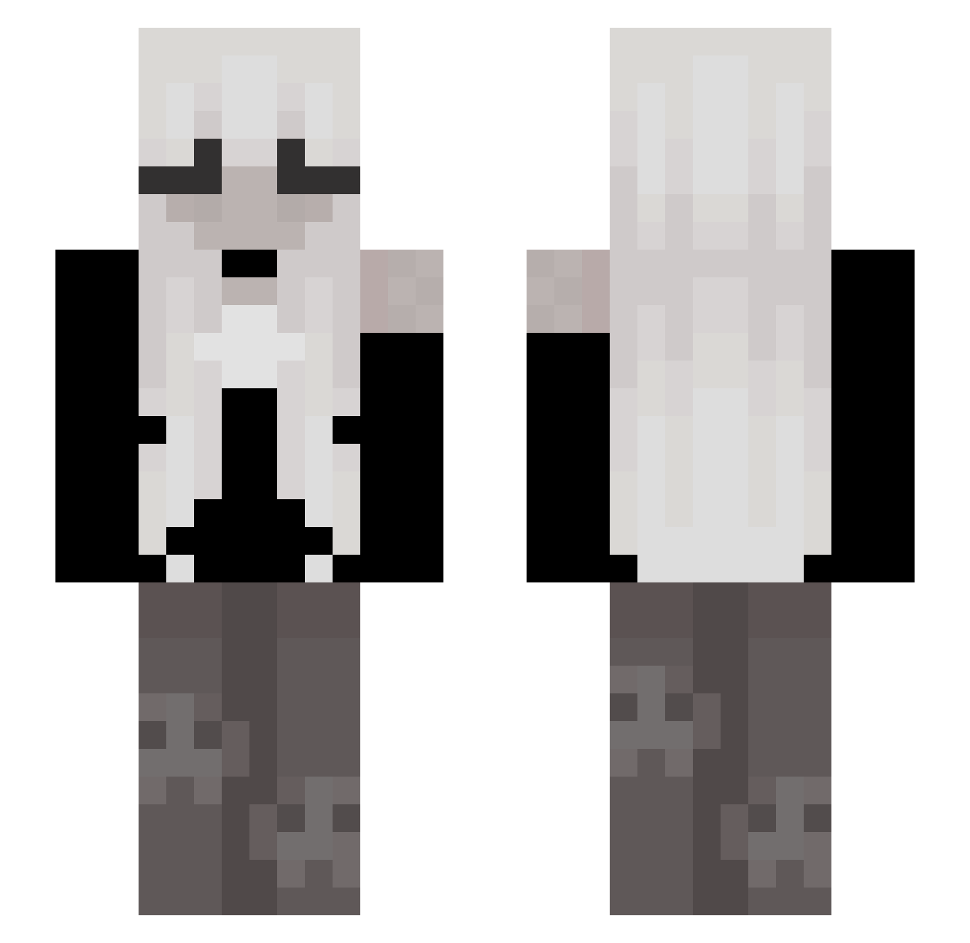 xLiviaa Minecraft skin, front and back view