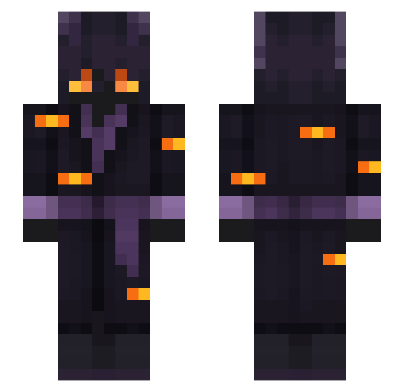 Bluelight112164 Minecraft skin, front and back view