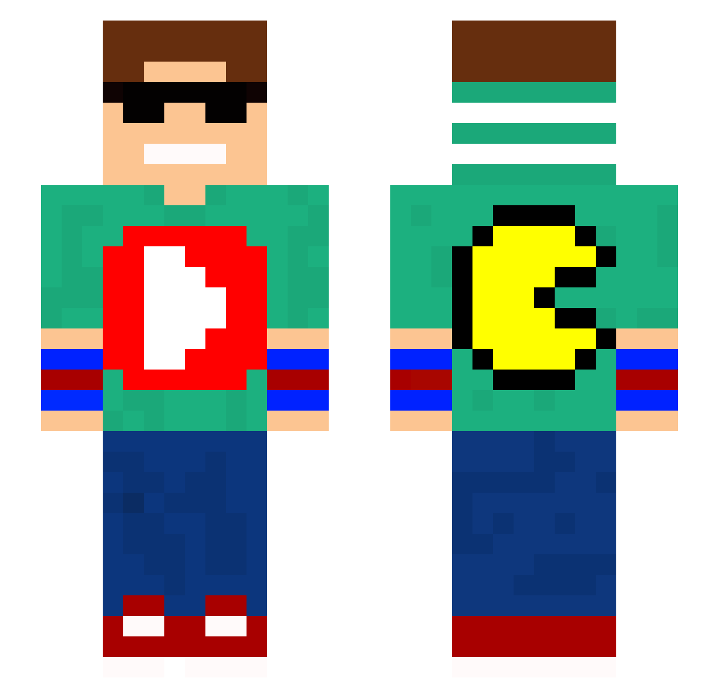 BigBoyJohn69 Minecraft skin, front and back view