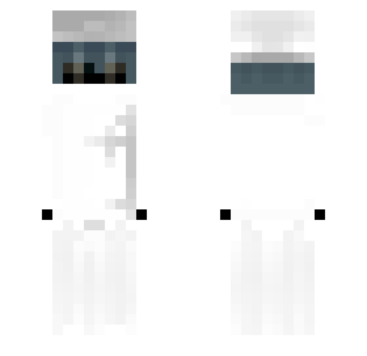 Retired_NoobPro Minecraft skin, front and back view