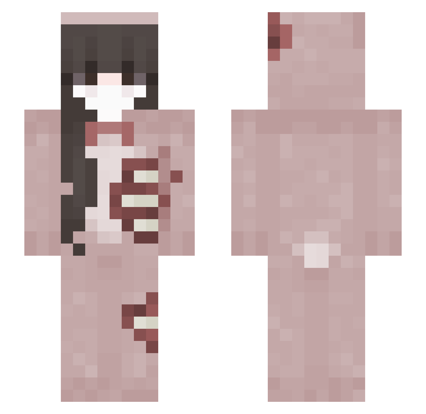 GENIUS_Teletubby Minecraft skin, front and back view