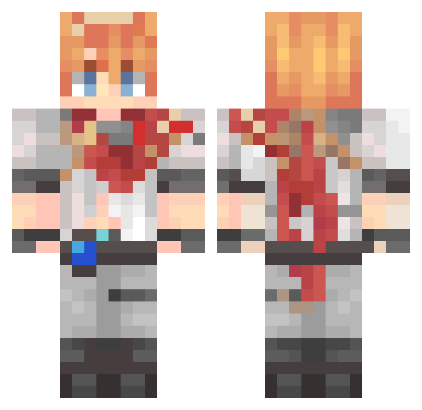 Vincedoesgames Minecraft skin, front and back view