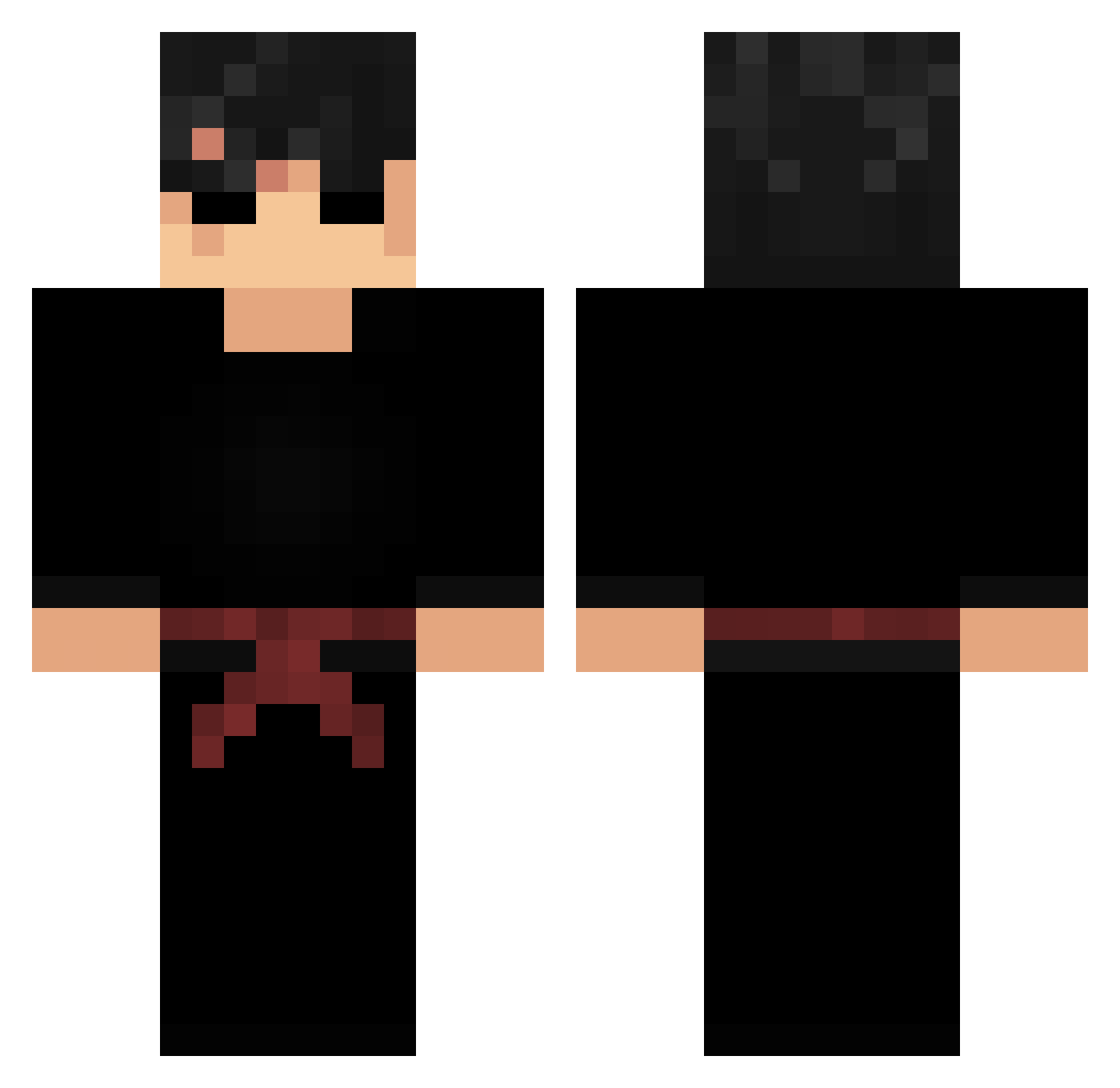 Stigme Minecraft skin, front and back view