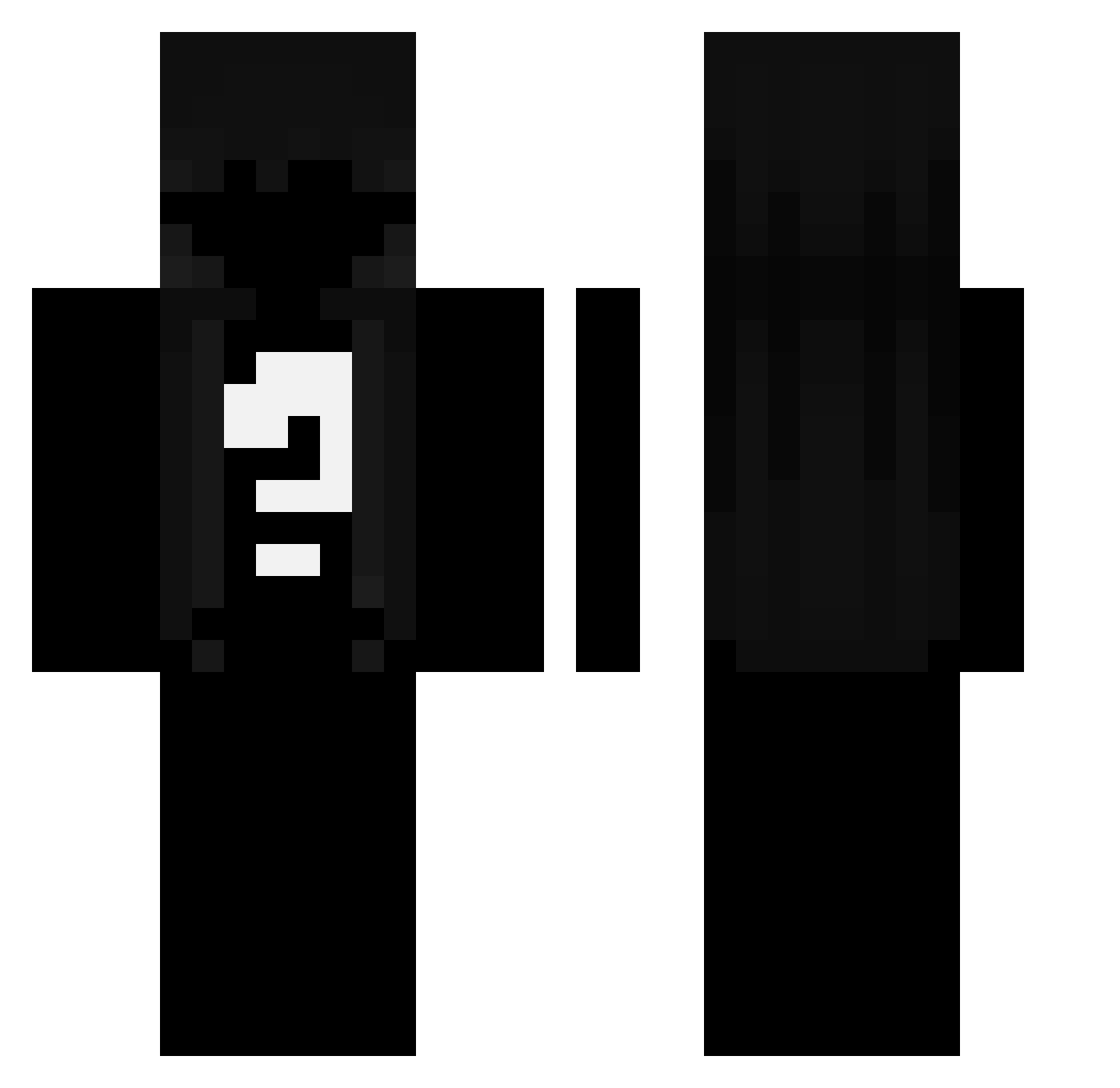WorkerDead Minecraft skin, front and back view