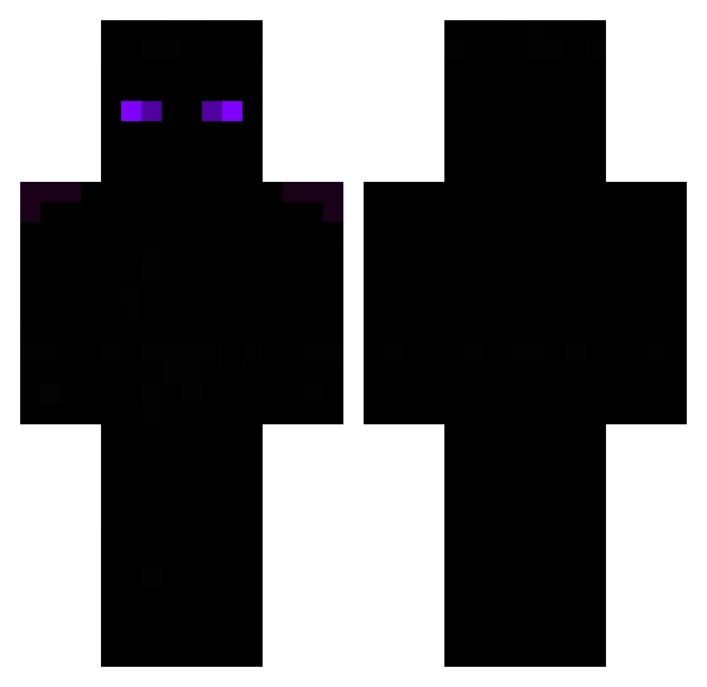 Elirover Minecraft skin, front and back view