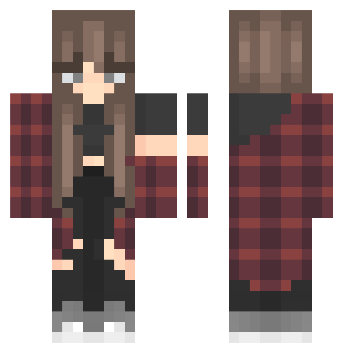 szostq_ Minecraft skin, front and back view