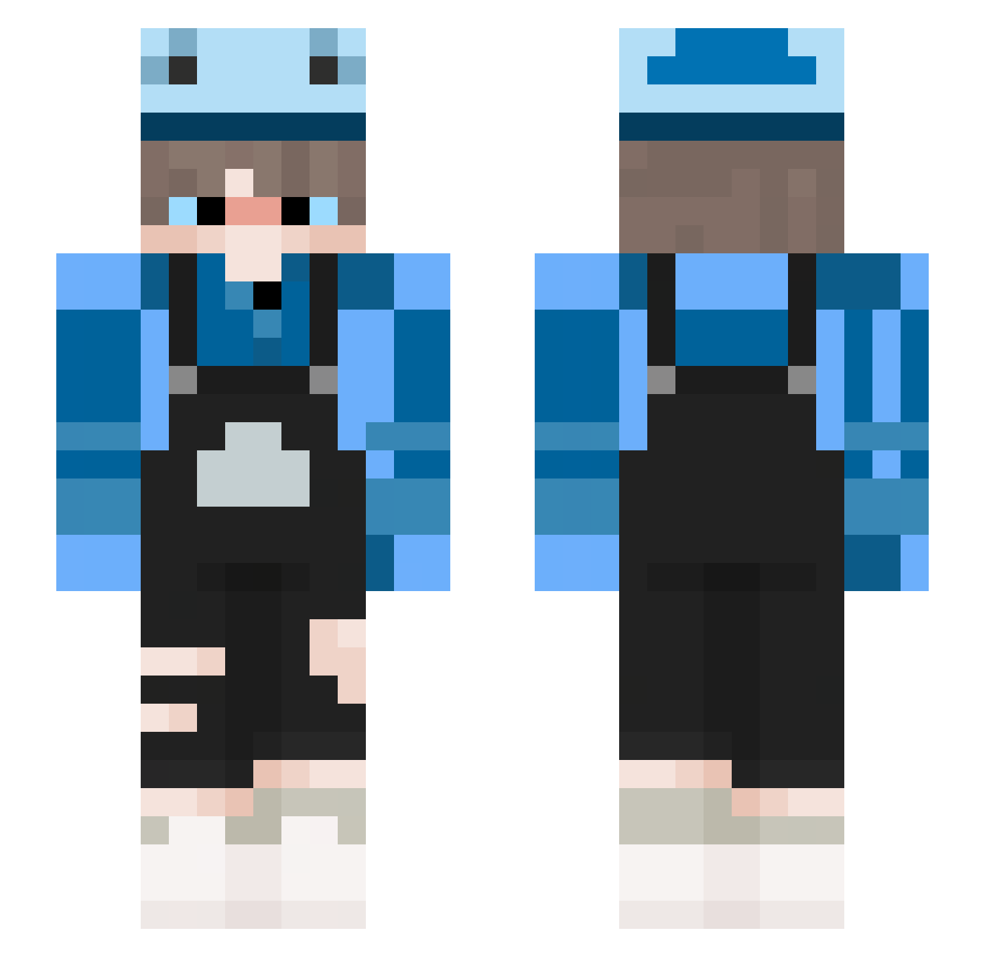 SuigetsuNoKami Minecraft skin, front and back view