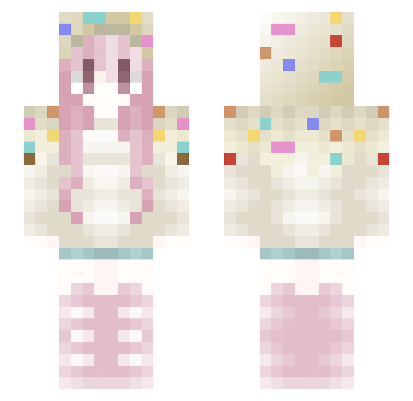 mszj001 Minecraft skin, front and back view