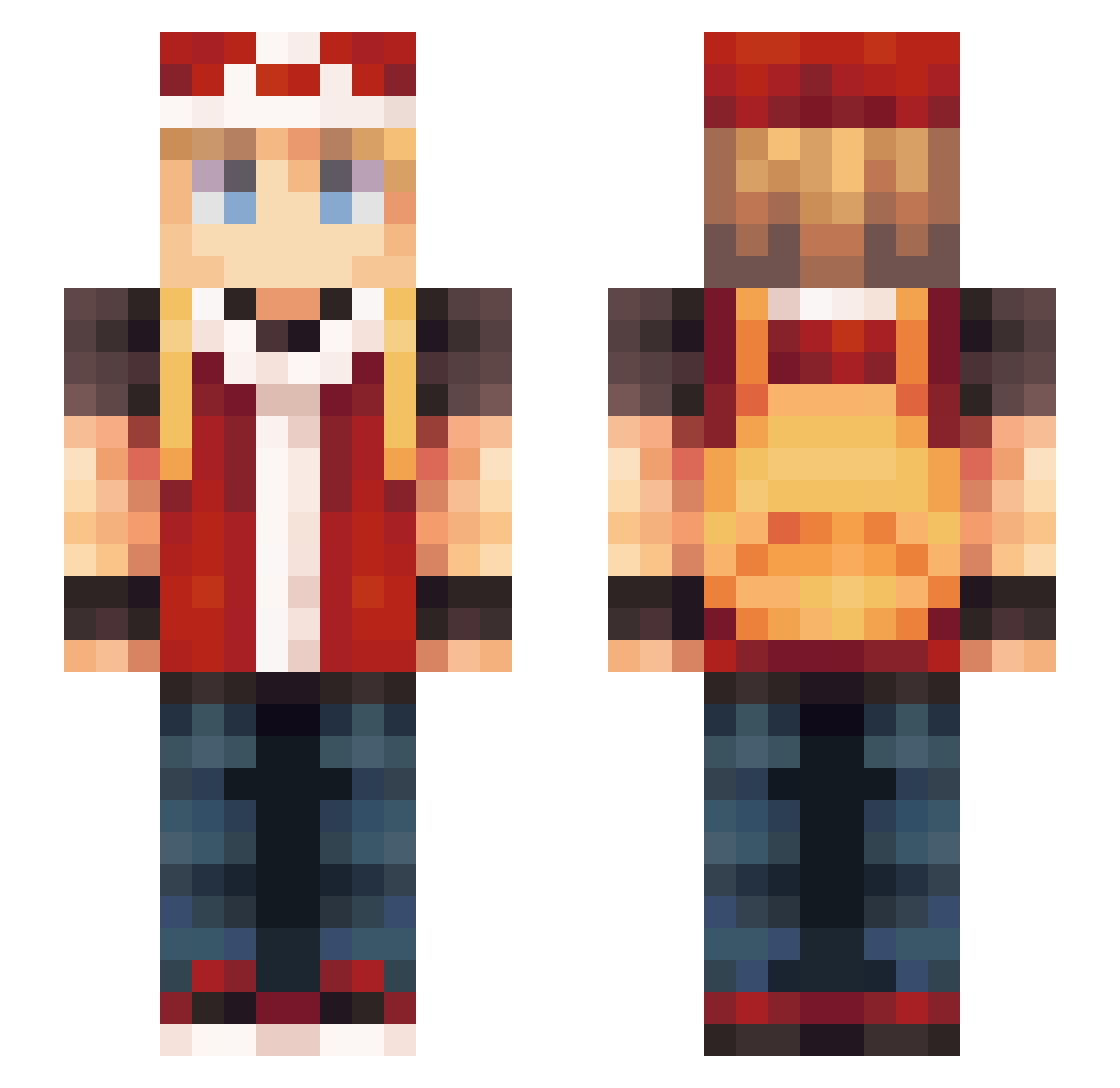 Djancool Minecraft skin, front and back view