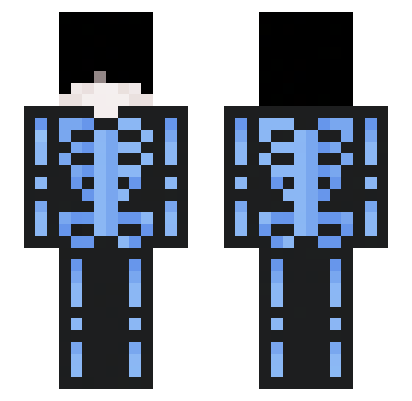 Poetizando Minecraft skin, front and back view