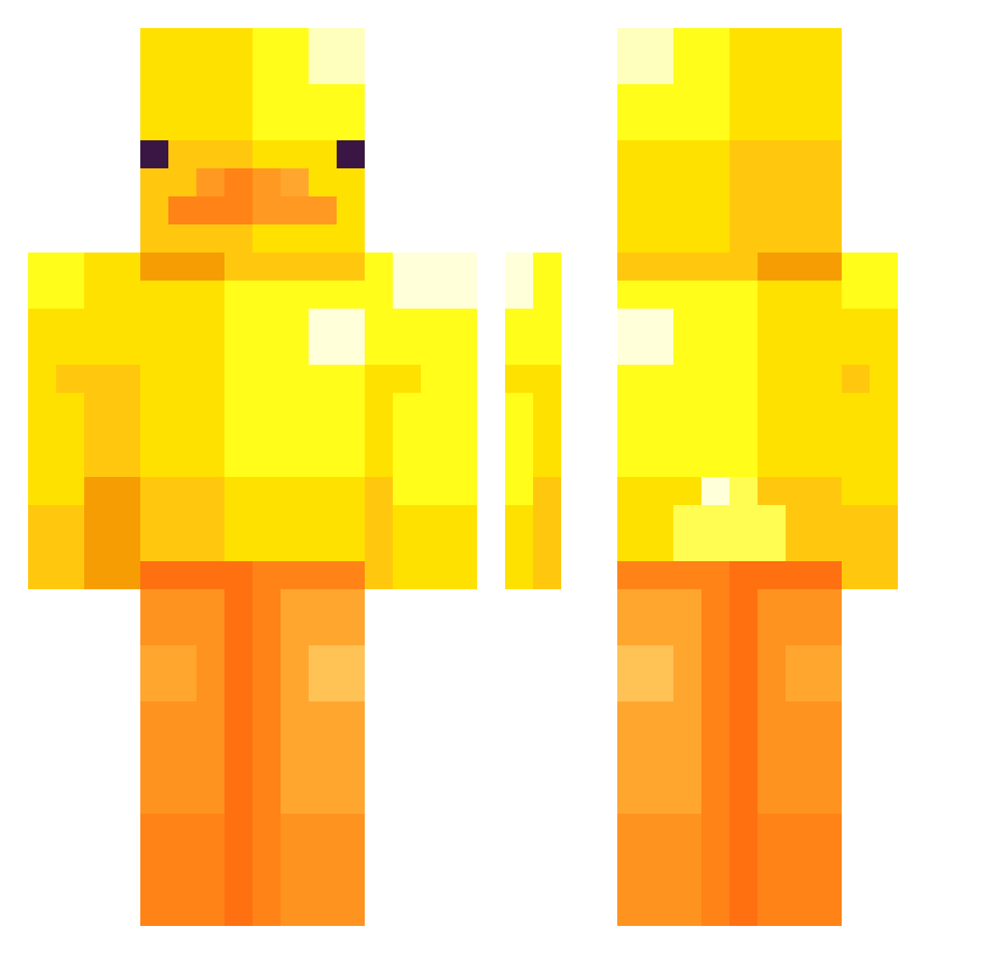 ScorpionTBr Minecraft skin, front and back view