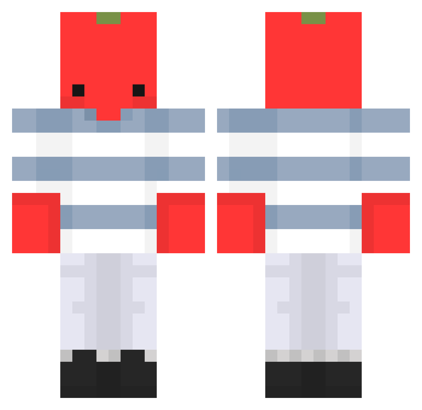 TomTomato_ Minecraft skin, front and back view
