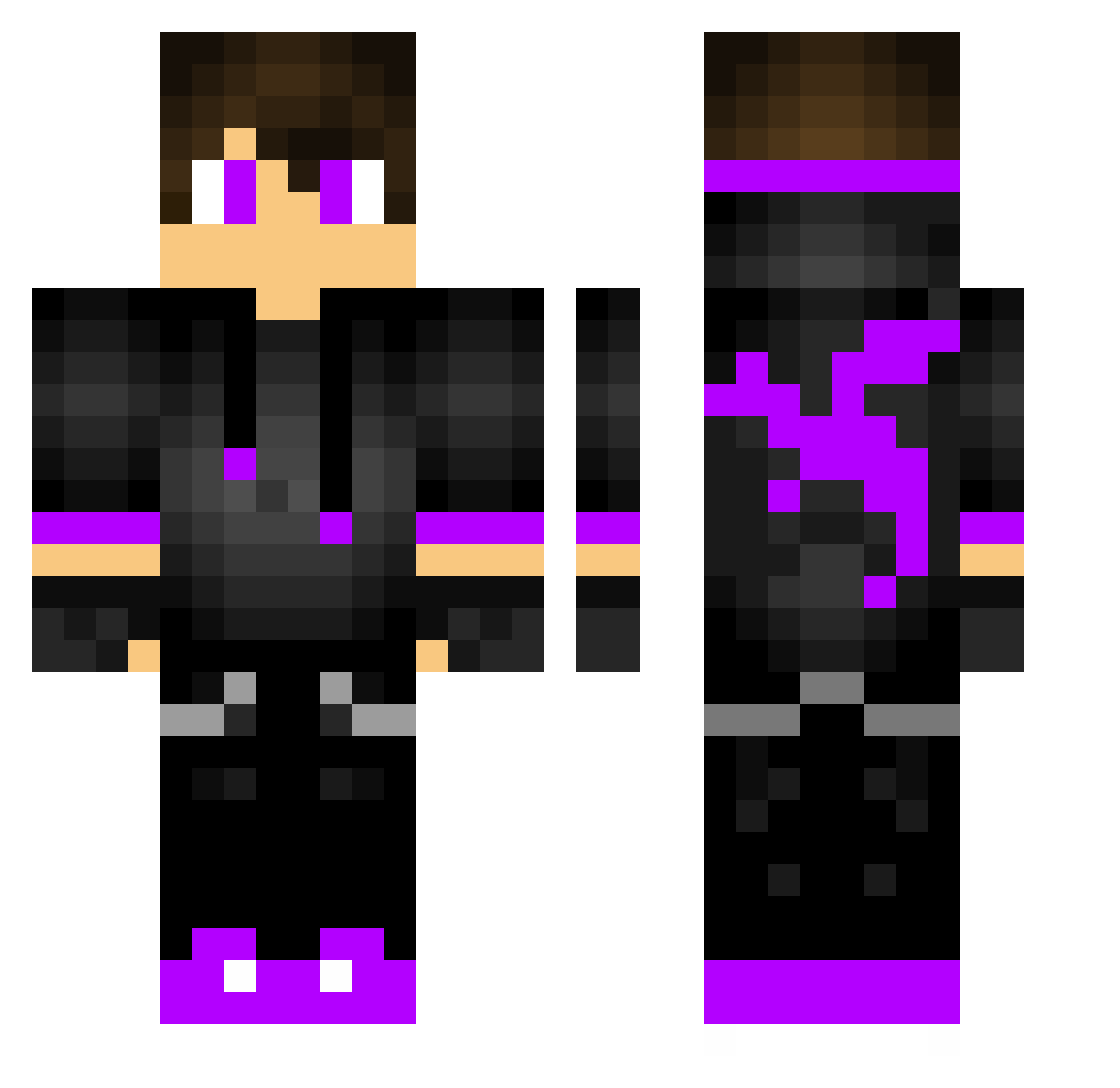 TuRb0_CAPPy Minecraft skin, front and back view