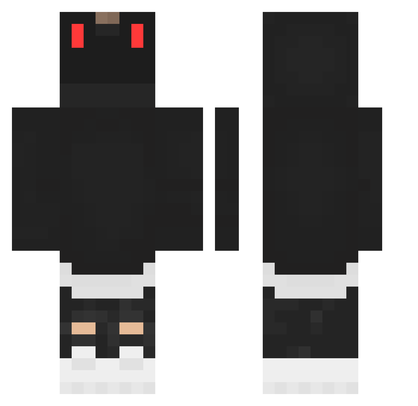 Slayer1995e Minecraft skin, front and back view