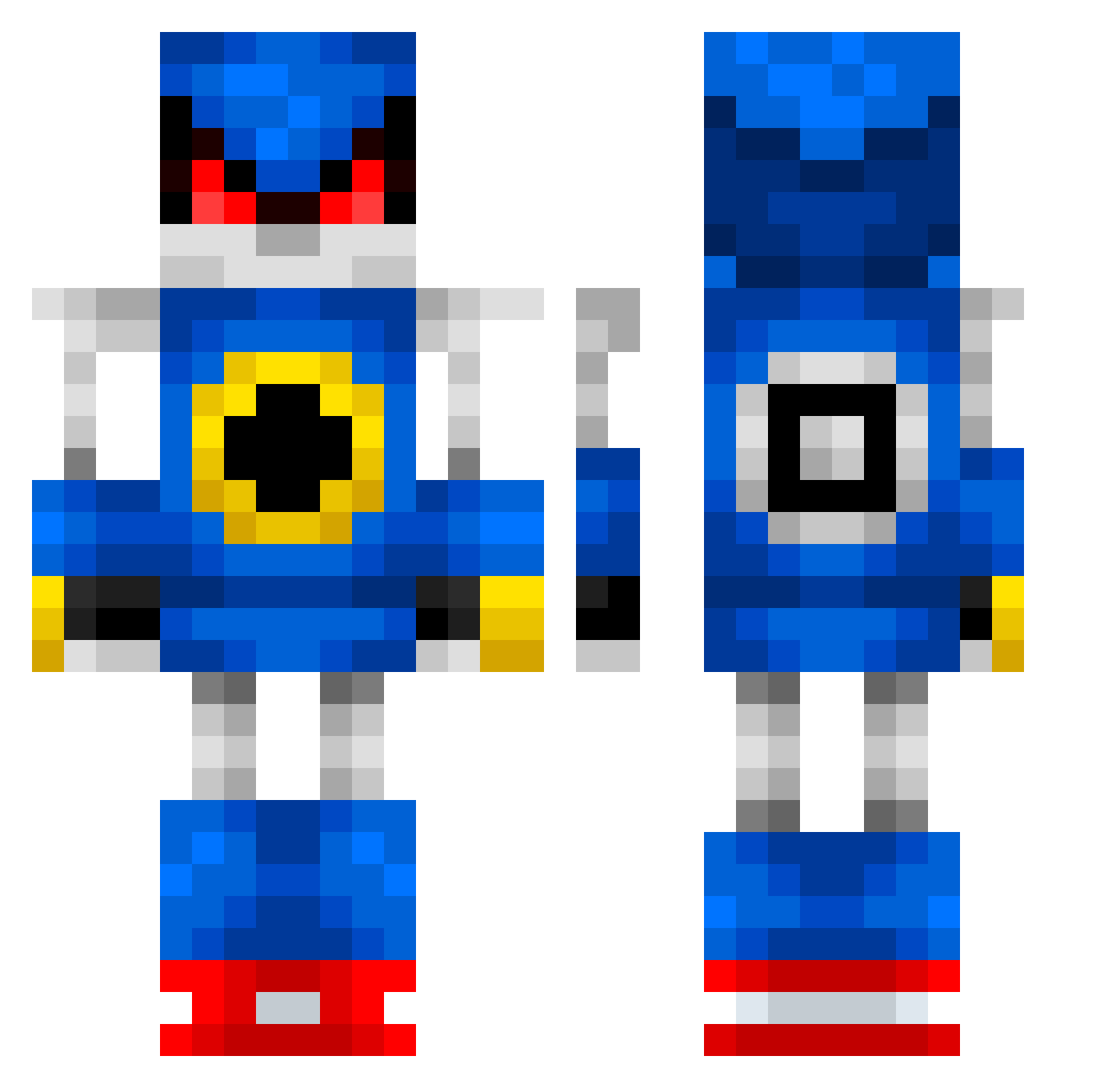 ayo69 Minecraft skin, front and back view