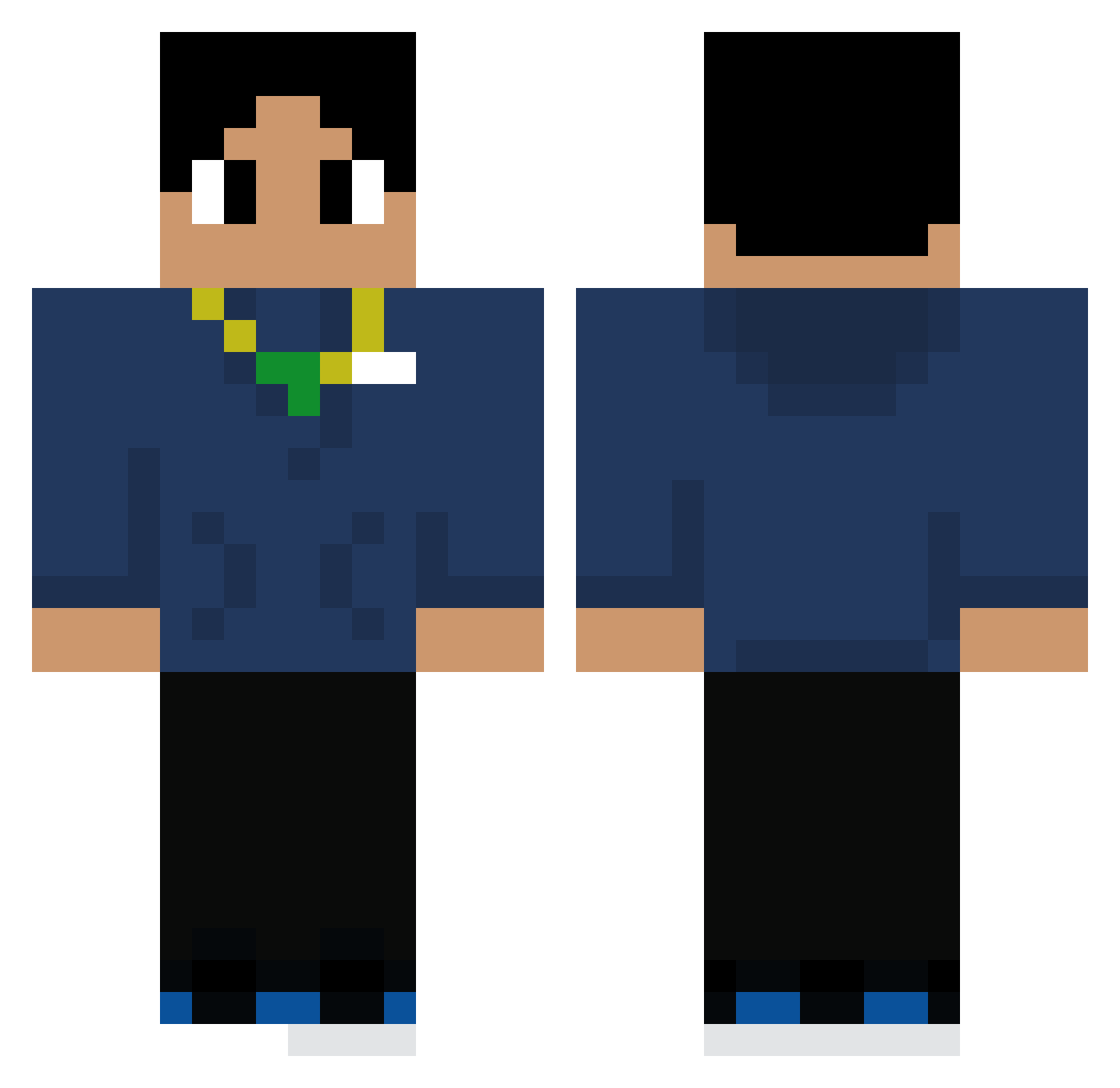 roguecero Minecraft skin, front and back view