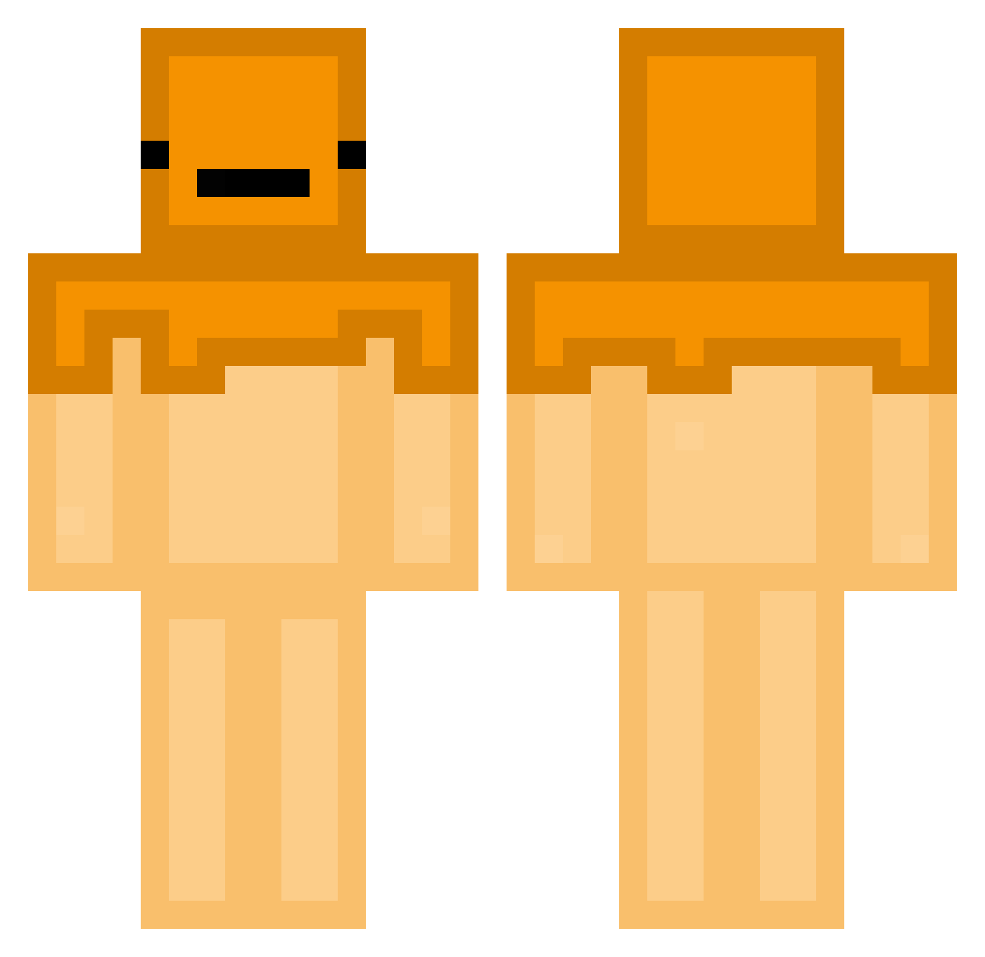 FluffyPankakes Minecraft skin, front and back view