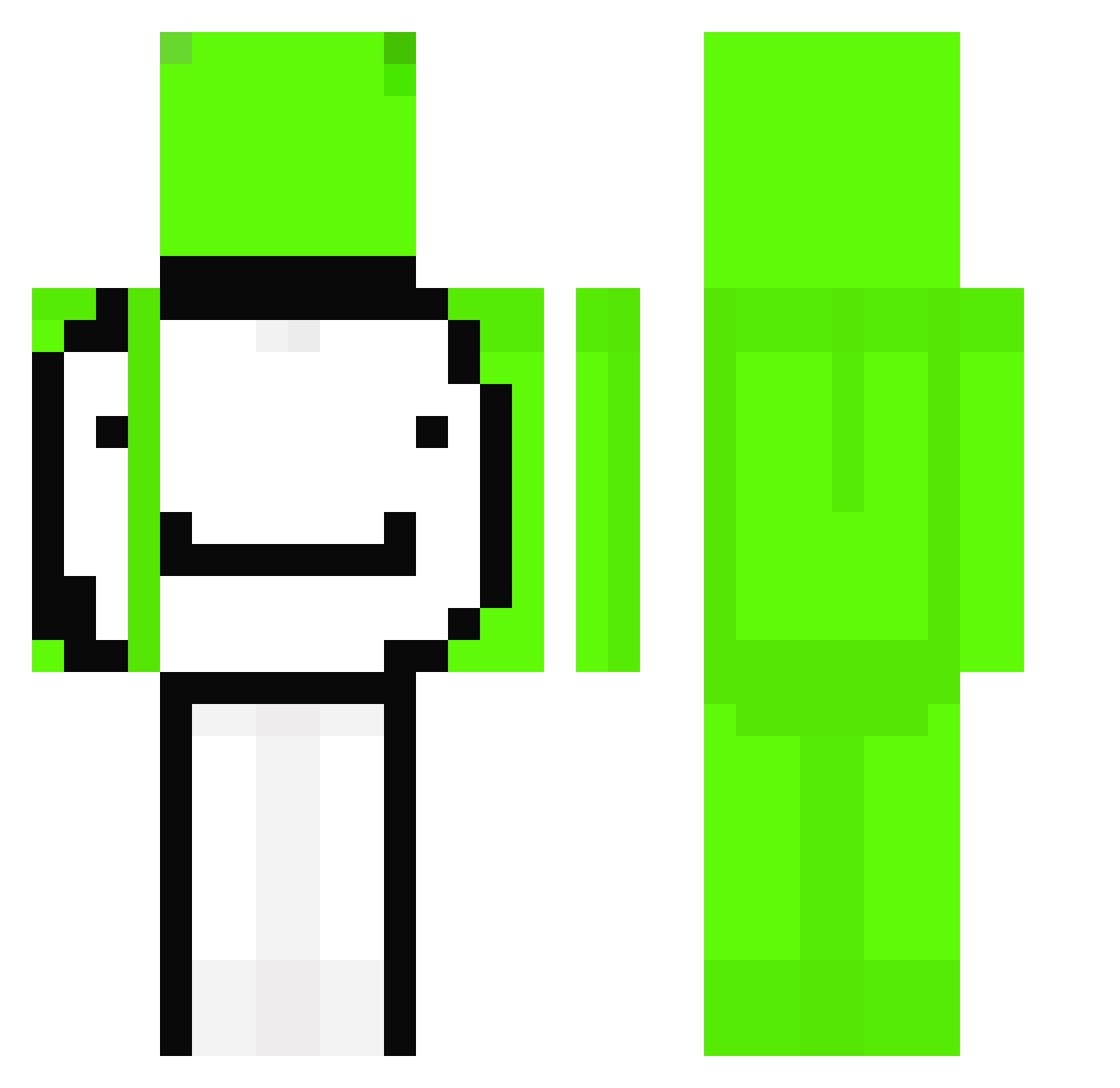 UnaPhilipaBonita Minecraft skin, front and back view