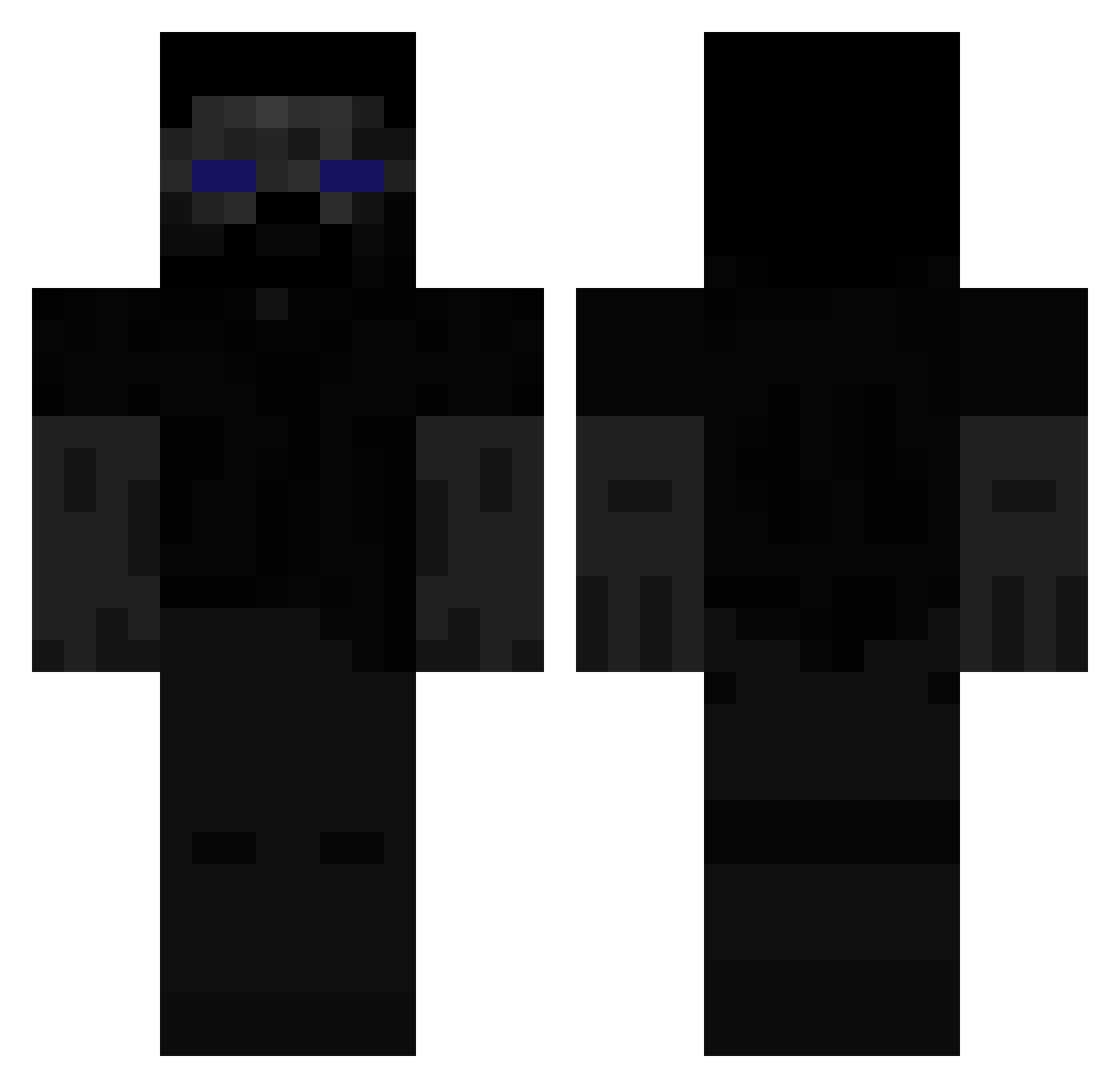 Z4pcy Minecraft skin, front and back view