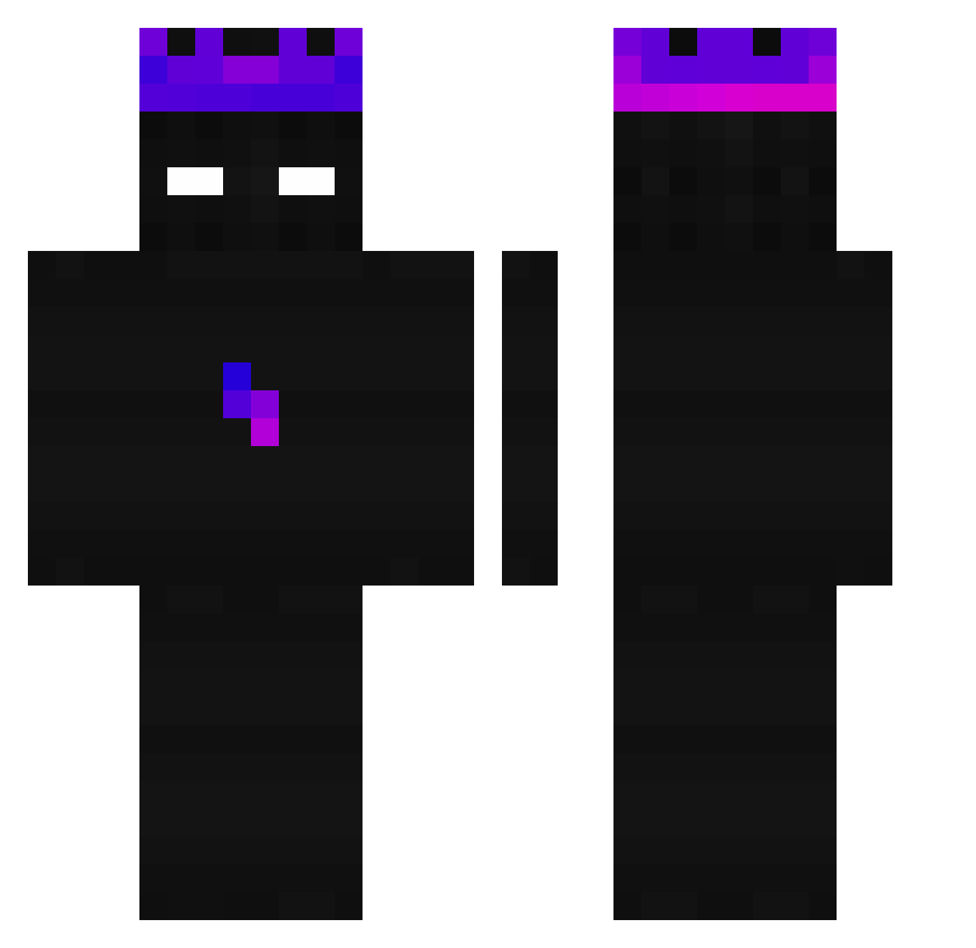 rectyhopes Minecraft skin, front and back view