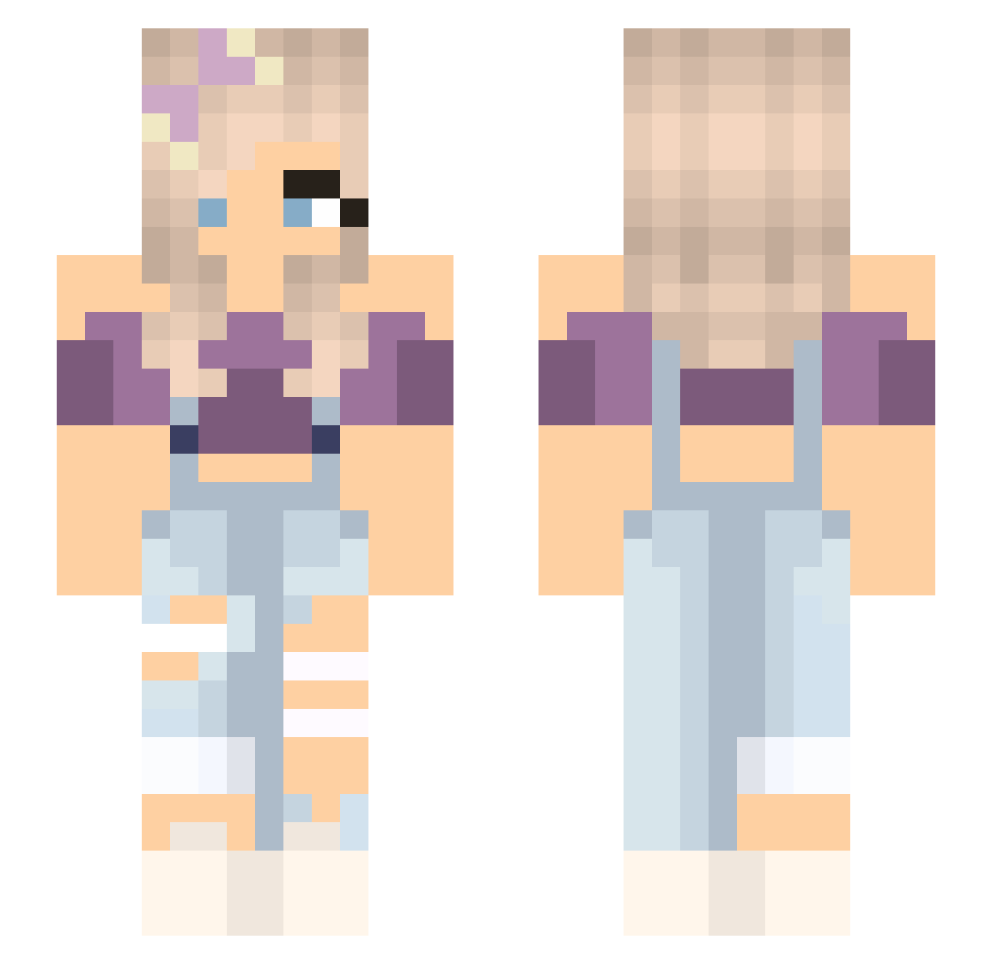 Spencer_Bear_ Minecraft skin, front and back view