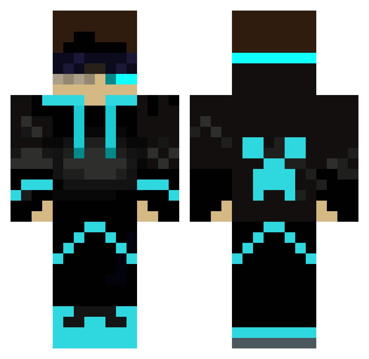 richydude2011 Minecraft skin, front and back view