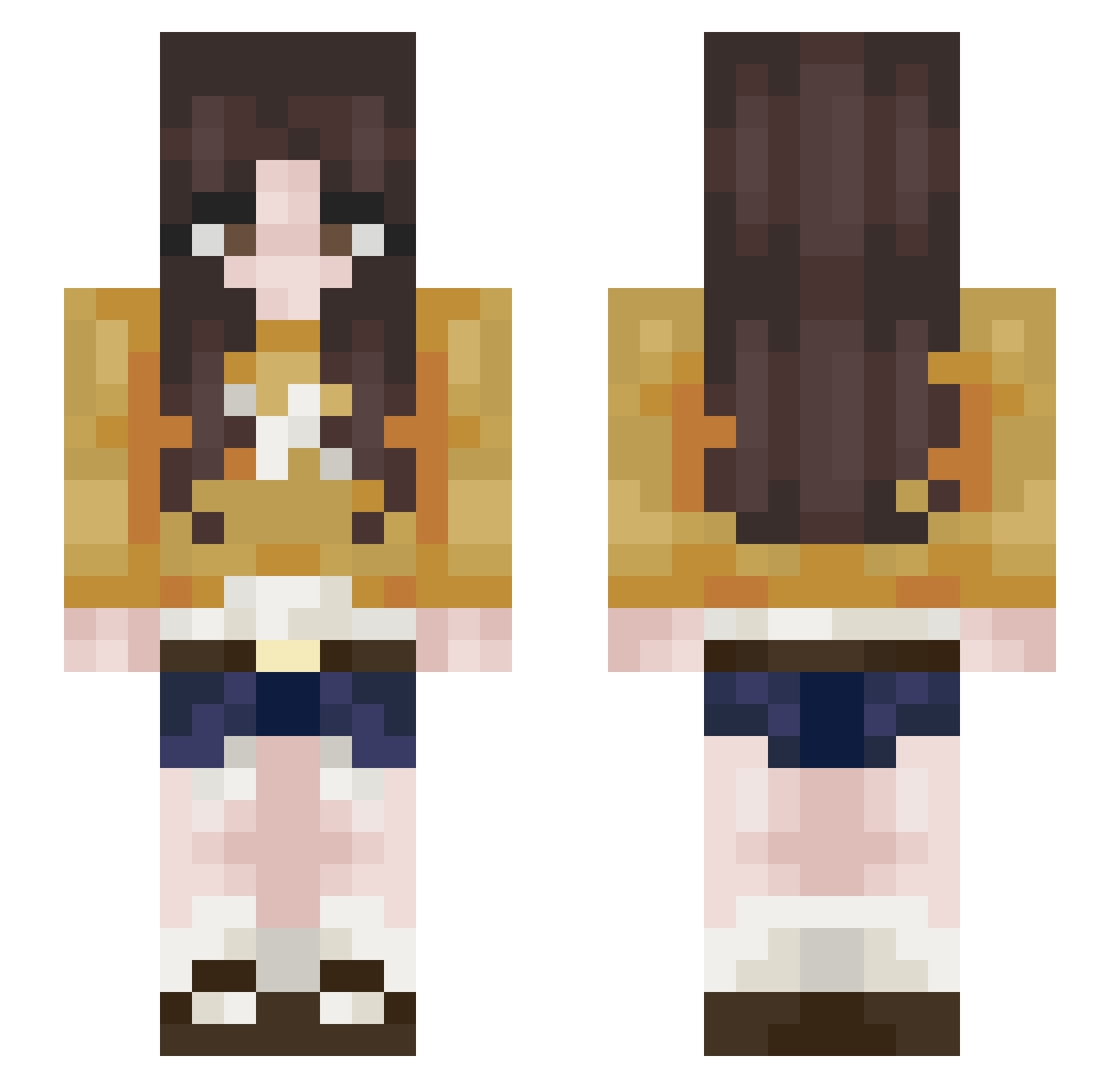 Txnaii Minecraft skin, front and back view
