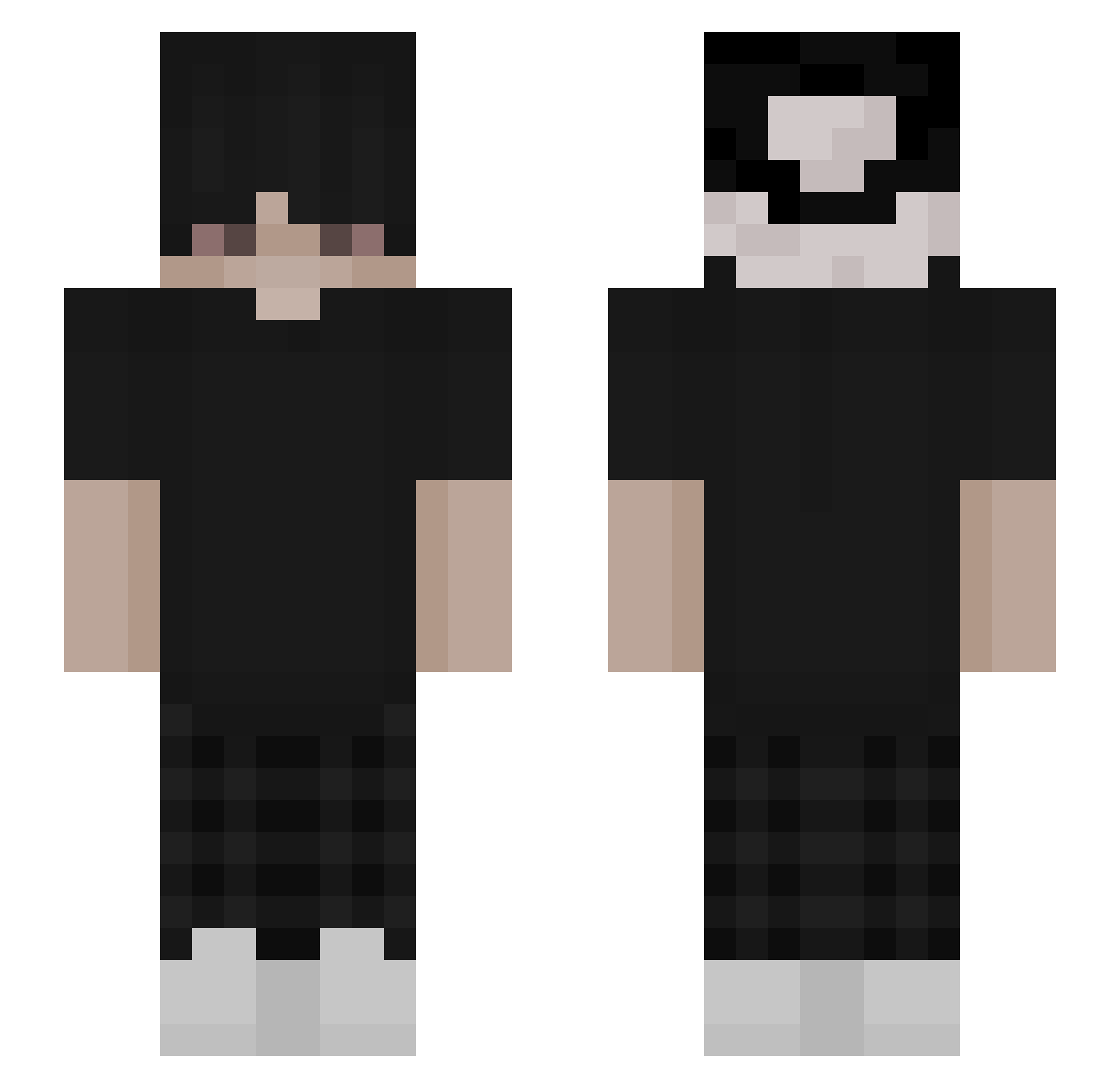 PowoliUmieram Minecraft skin, front and back view