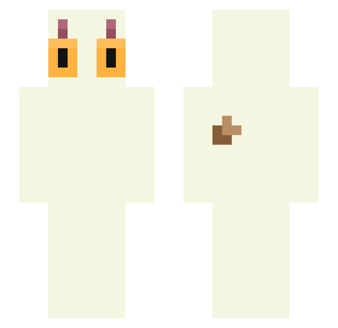 sakussy Minecraft skin, front and back view
