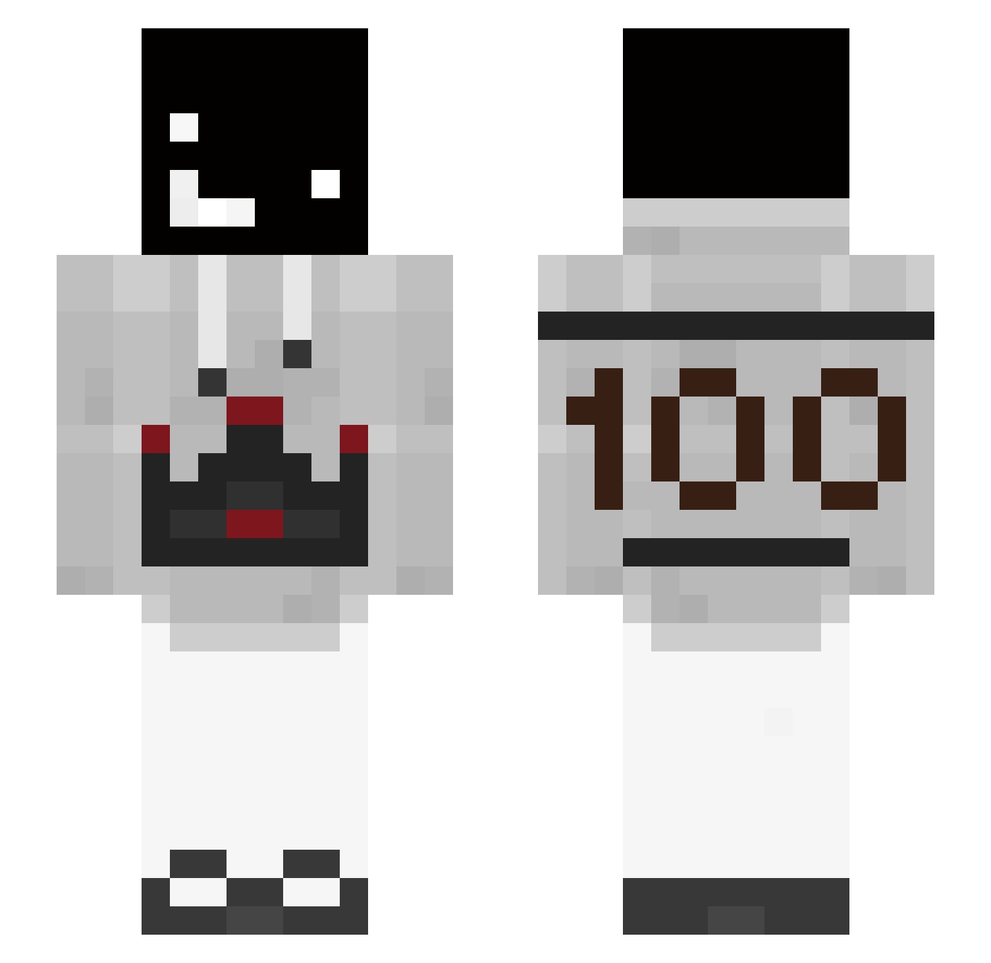 Xperio101 Minecraft skin, front and back view