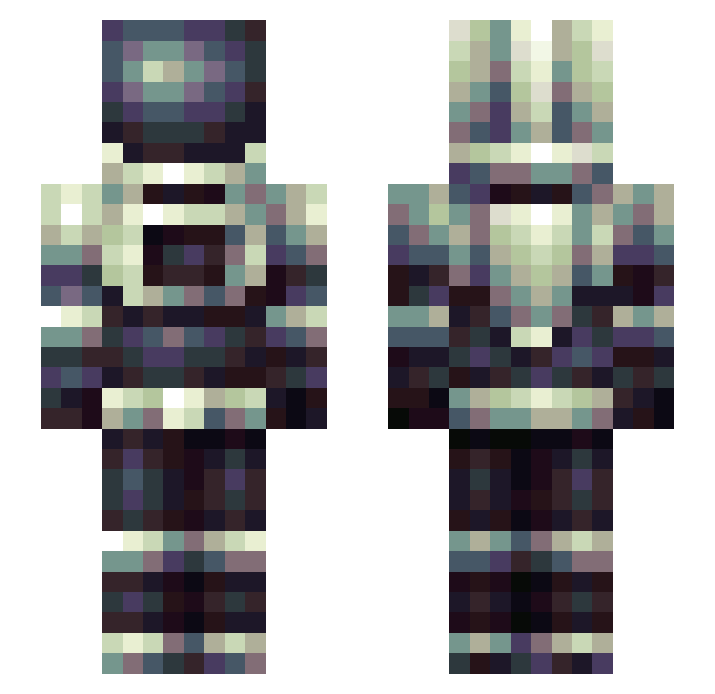 ZONETROOPER57 Minecraft skin, front and back view
