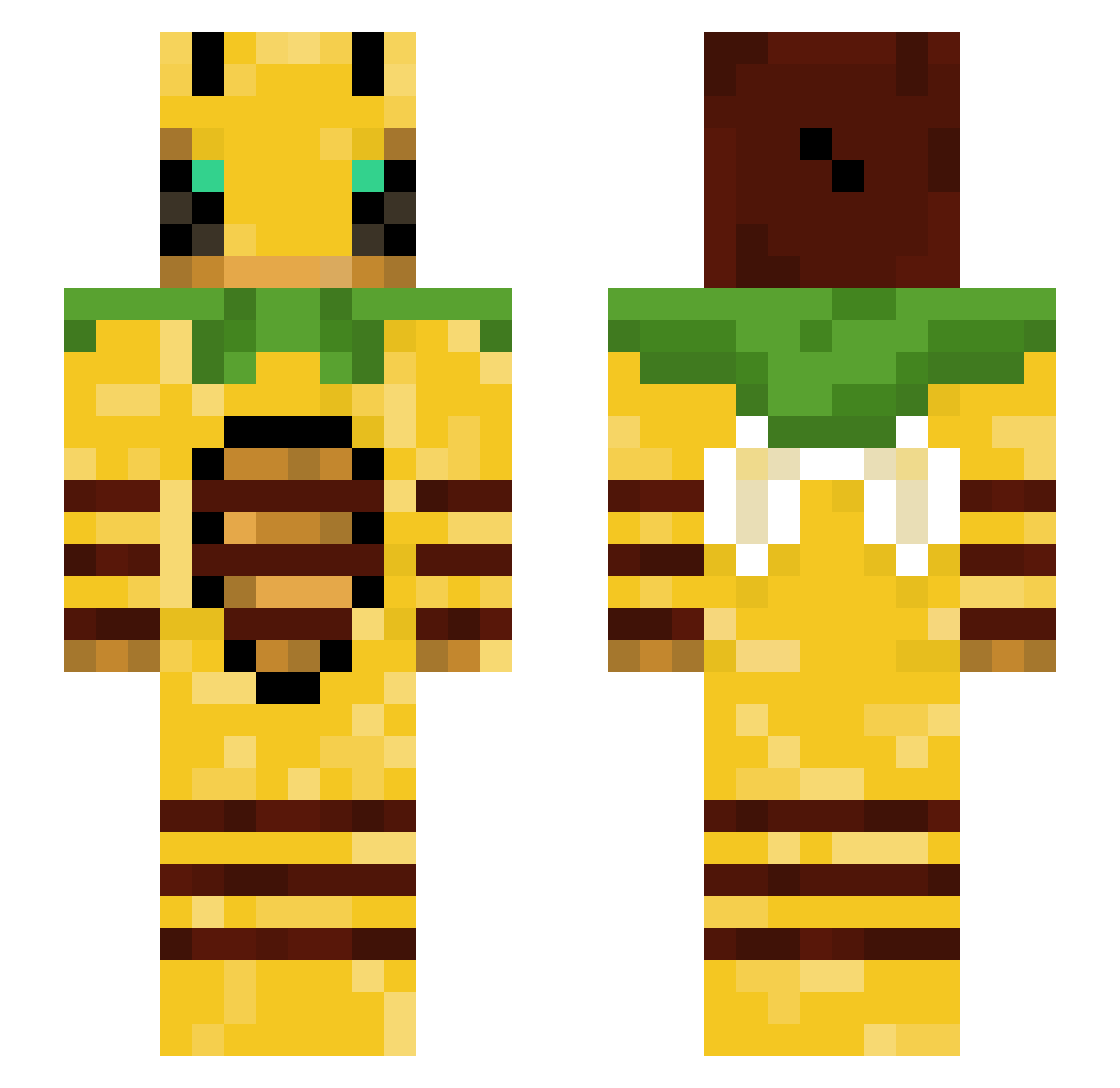_Lux_ Minecraft skin, front and back view