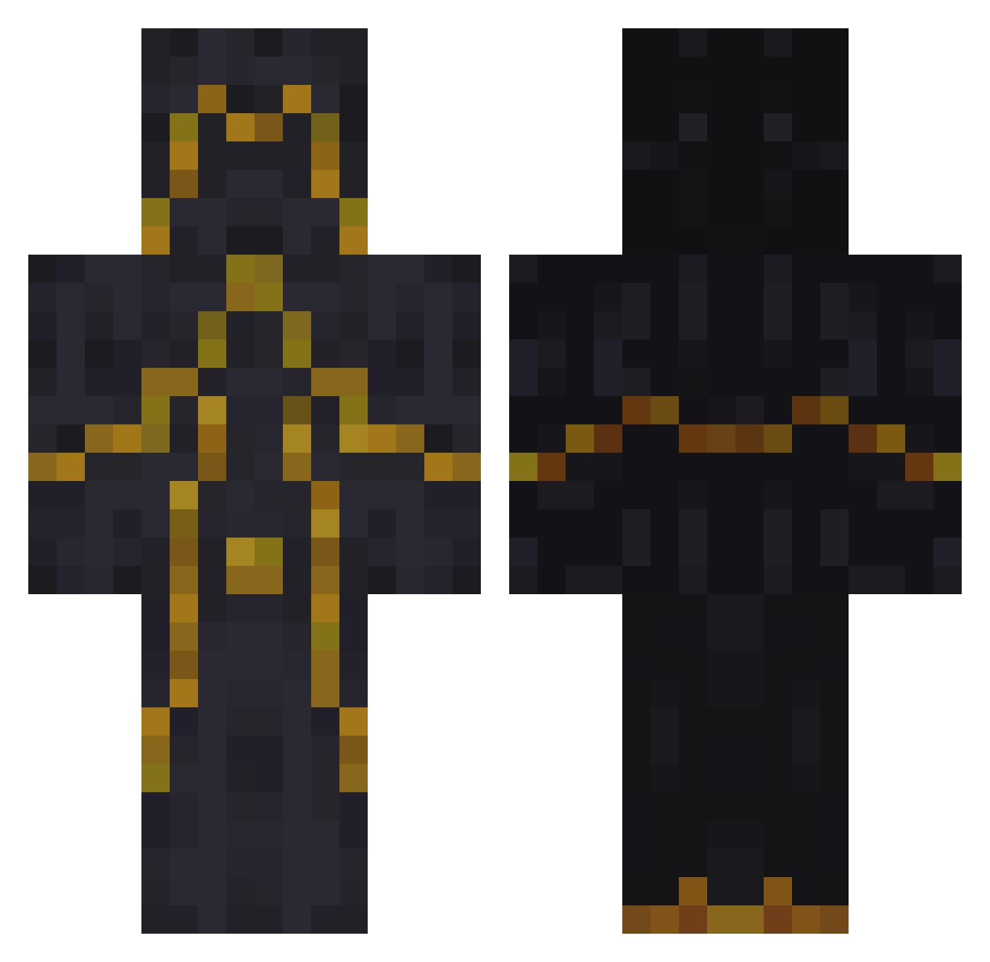 Kruz_n Minecraft skin, front and back view