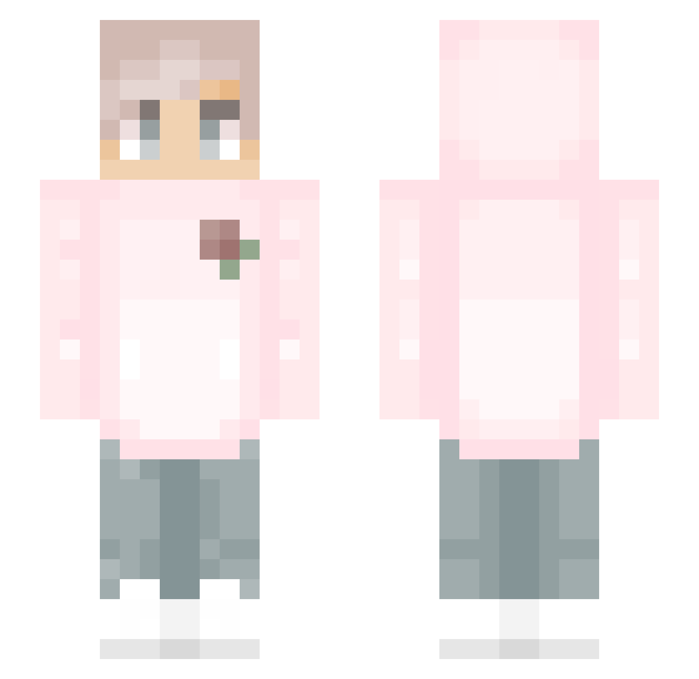 RedFormula Minecraft skin, front and back view