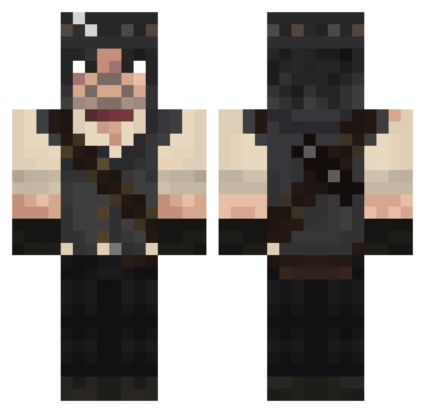 Lookout9712 Minecraft skin, front and back view