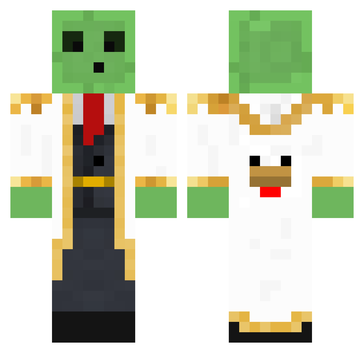 s0nes Minecraft skin, front and back view