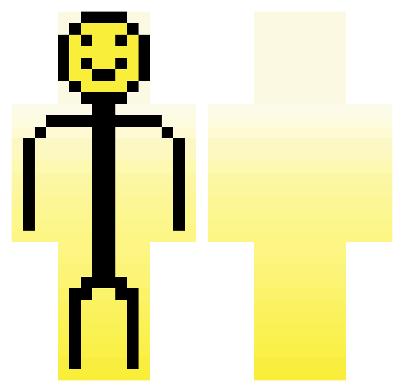 rowse Minecraft skin, front and back view