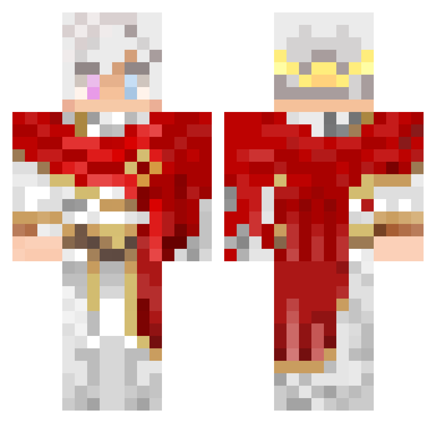 PriestNina_ Minecraft skin, front and back view