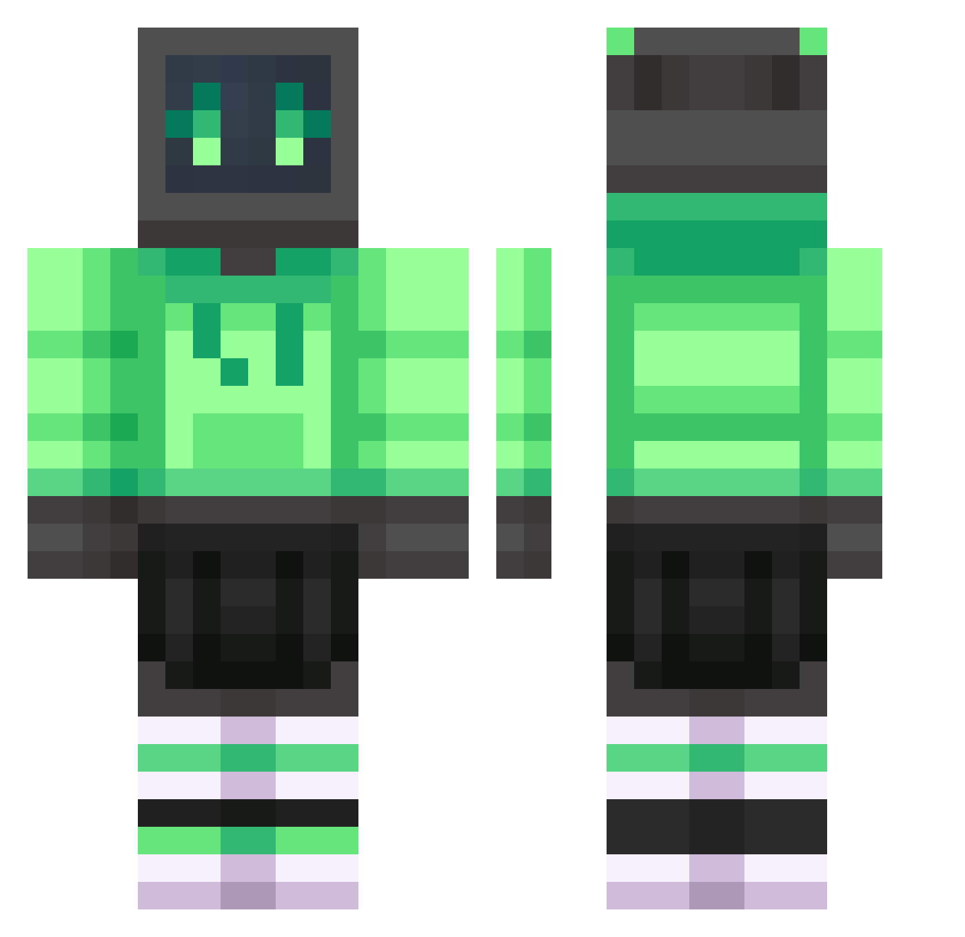 Wrath_03 Minecraft skin, front and back view