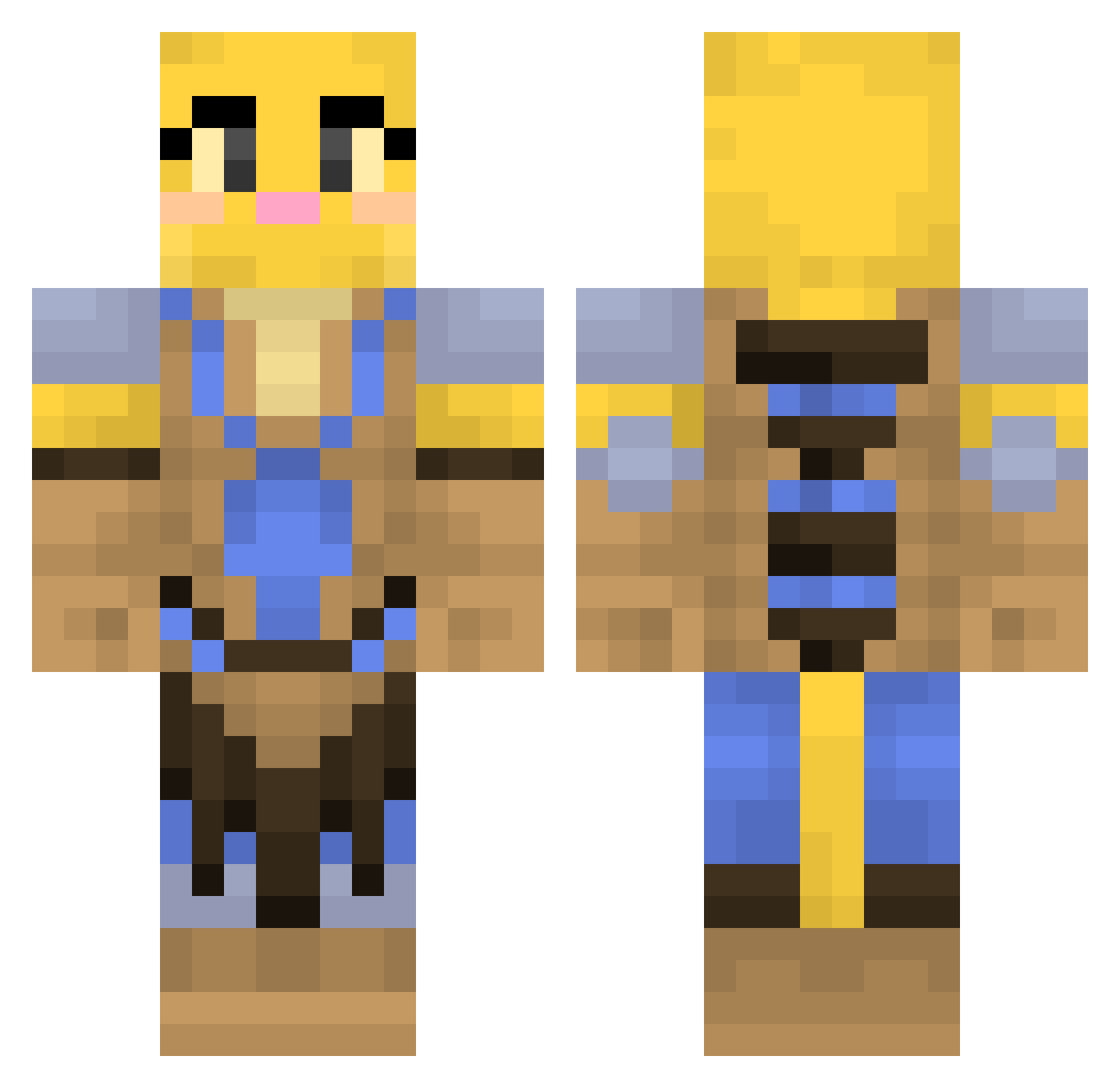 kobold_korek Minecraft skin, front and back view