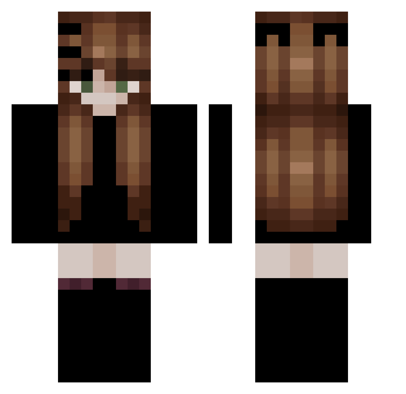 Lz8x9 Minecraft skin, front and back view