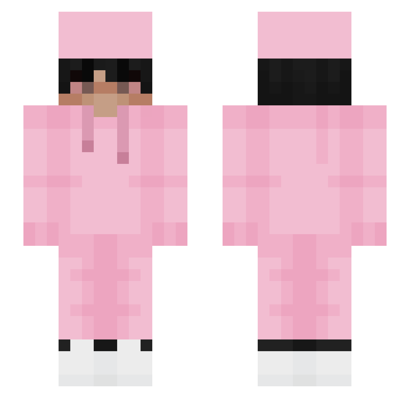 RonBot8 Minecraft skin, front and back view