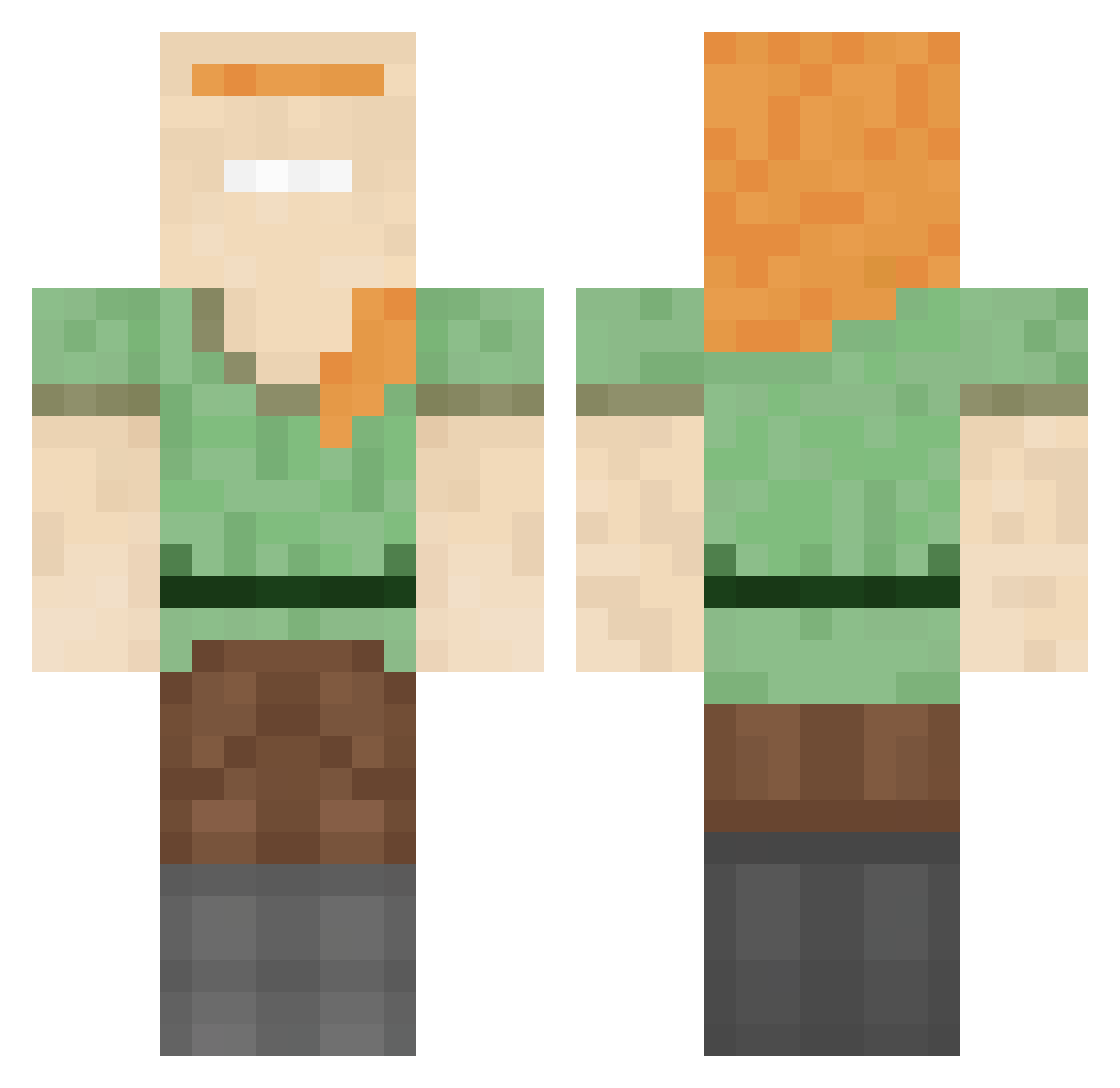 ColuhDaHottie Minecraft skin, front and back view