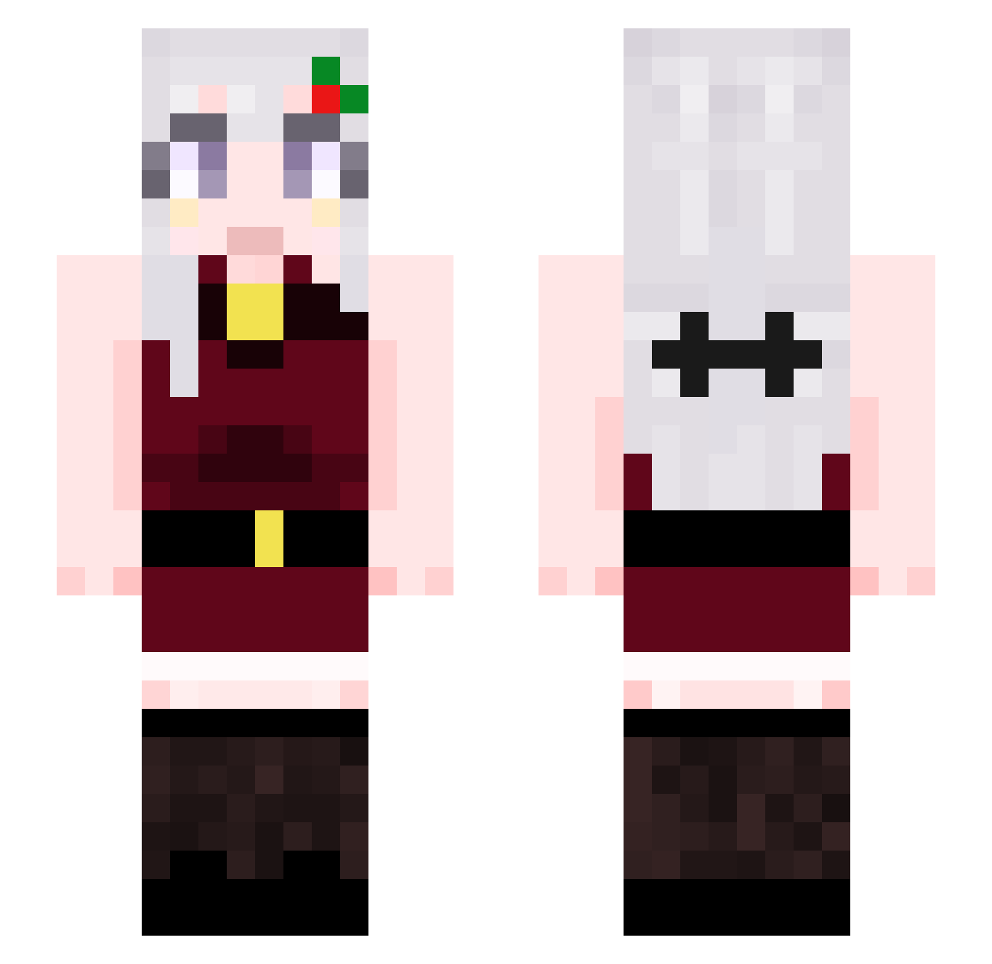 sdcfv Minecraft skin, front and back view